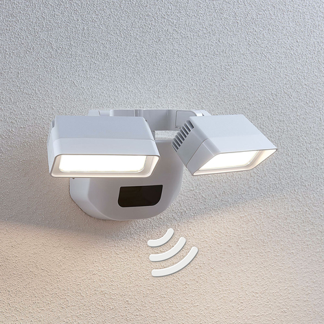 LED-Außenwandstrahler Nikoleta mit Sensor, 2-fl.