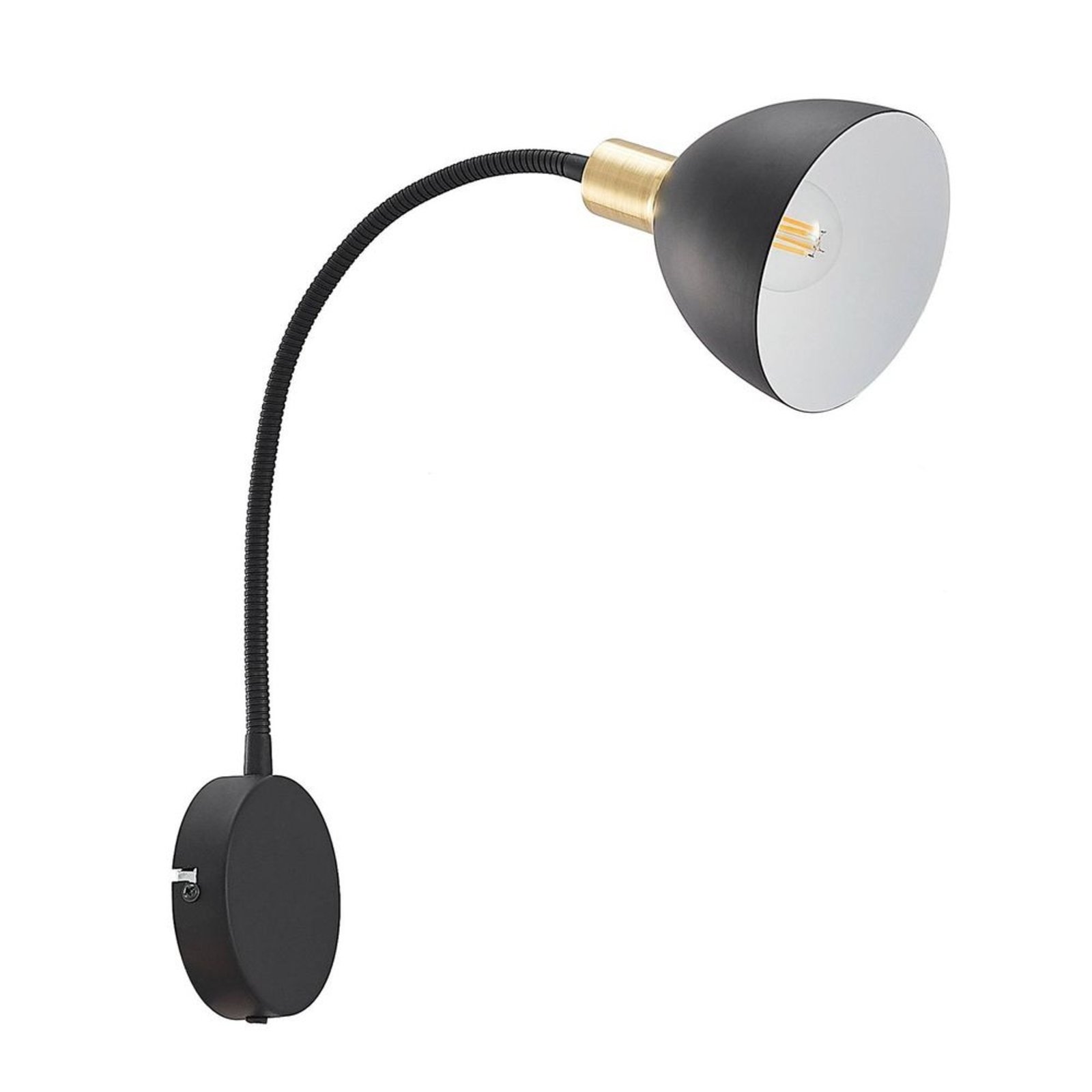 Genora Vägglampa m/Ledning Black - Lindby