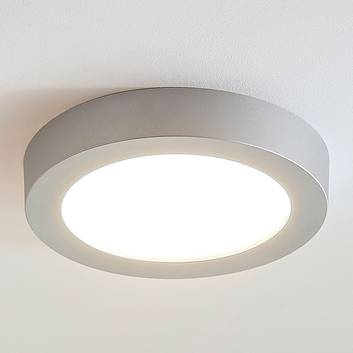 Marlo LED ceiling lamp silver 3000 K round 25.2 cm