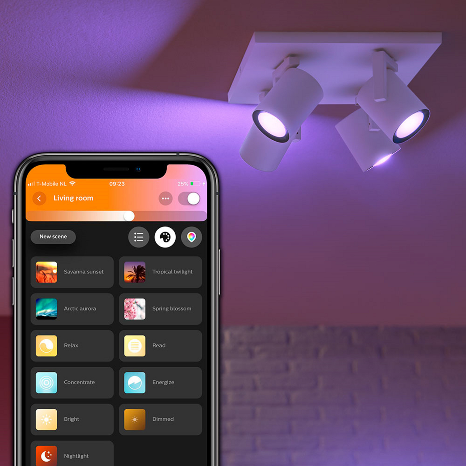 Argenta Spot White 4 pcs. Bluetooth White/Color Amb. - Philips Hue