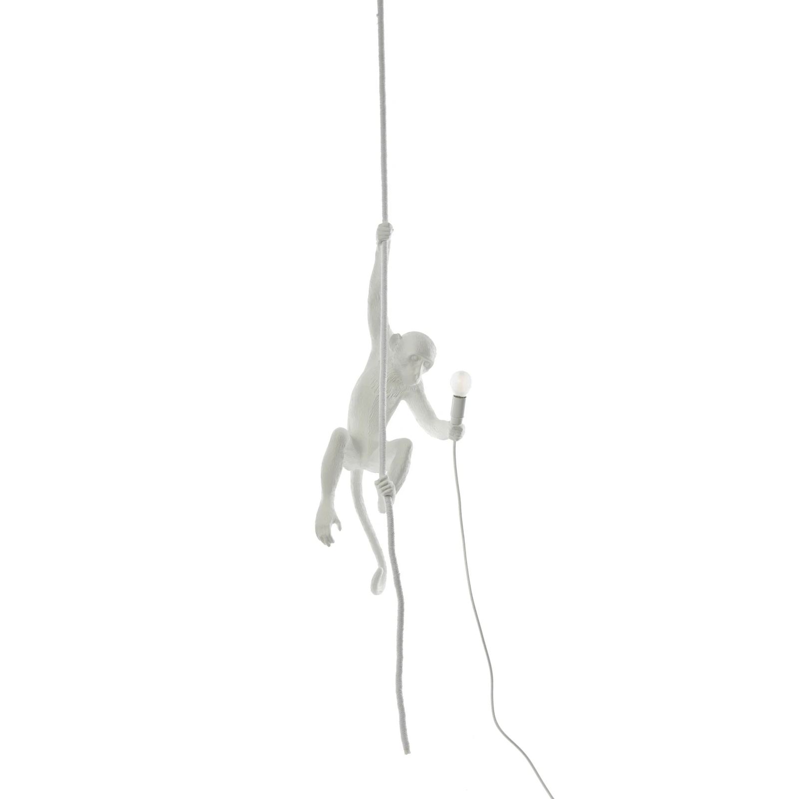 SELETTI Monkey Lamp Deko-Hängelampe, weiß, hängend