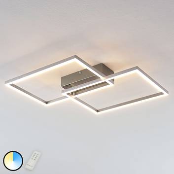 Plafonnier LED Quadra, dimmable, à 2 lampes, 50 cm