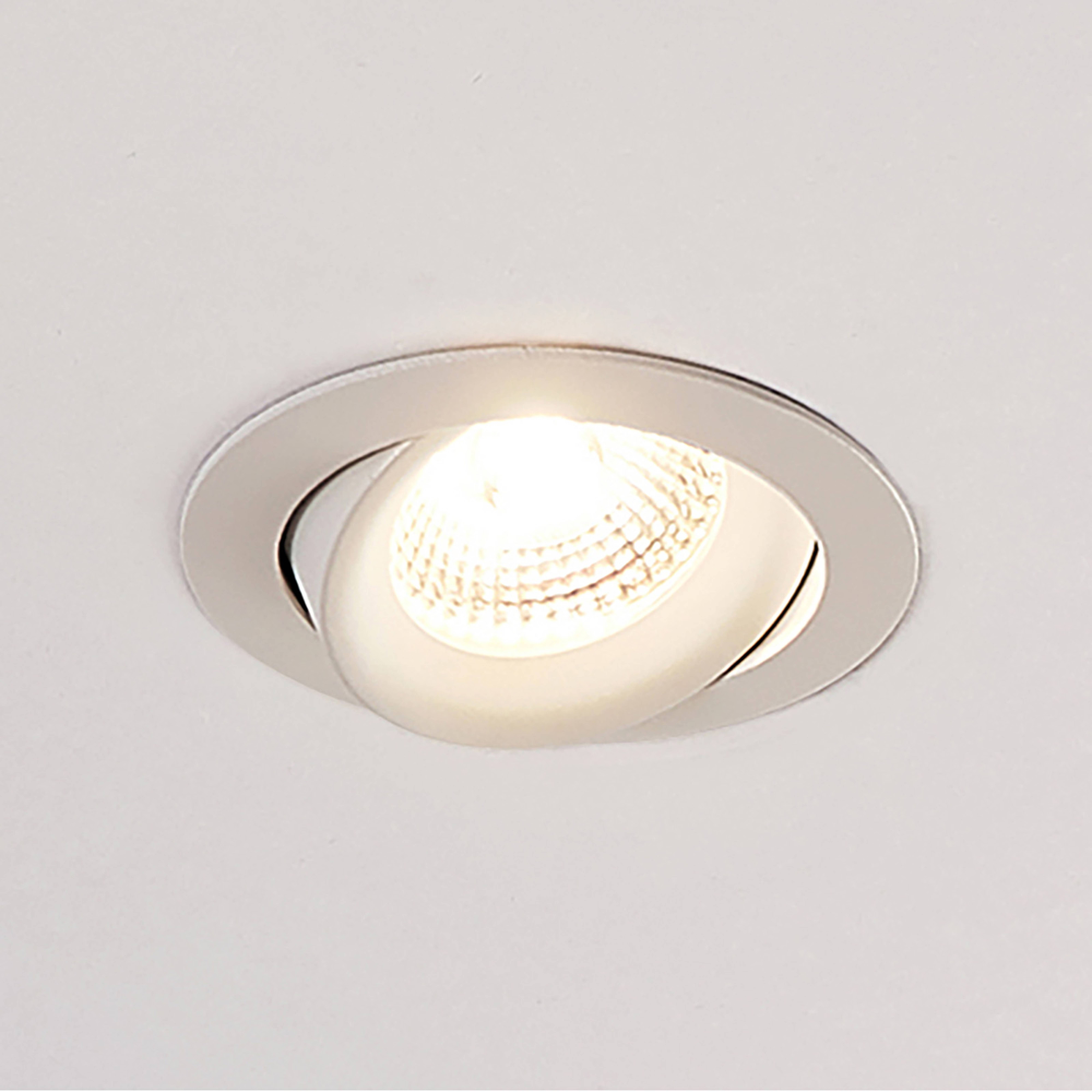 Arcchio Ozias LED recessed spotlight, white, 7.7W