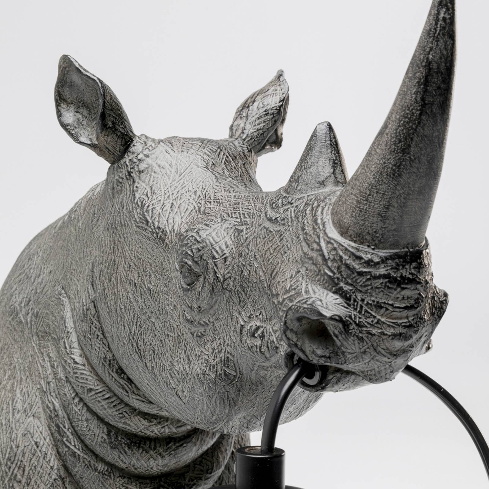 KARE Tischleuchte Sitting Rhino, grau, 39 cm hoch, E27 günstig online kaufen