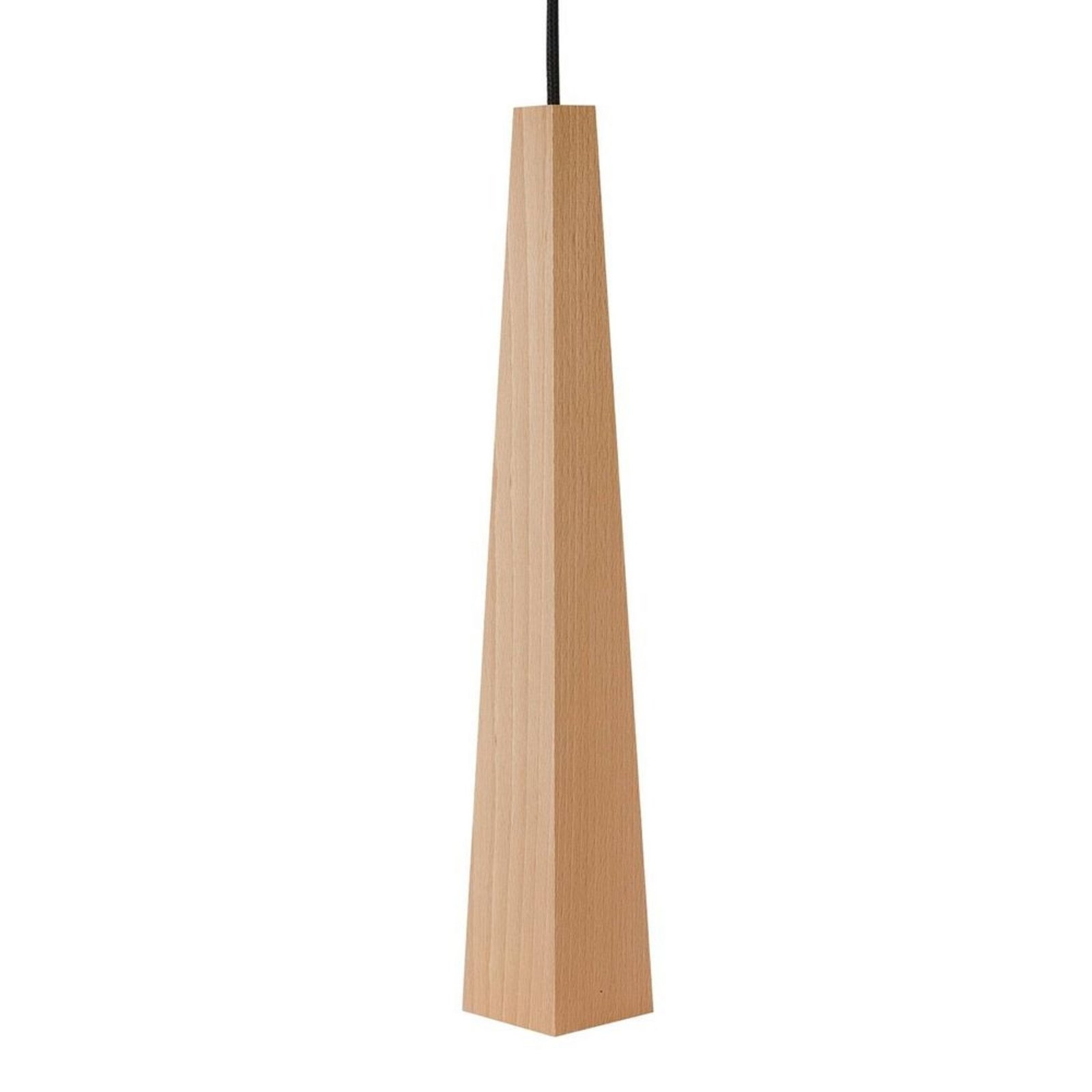 Wooden Square Cones 6 Lustră Pendul Wood/Black - Envostar