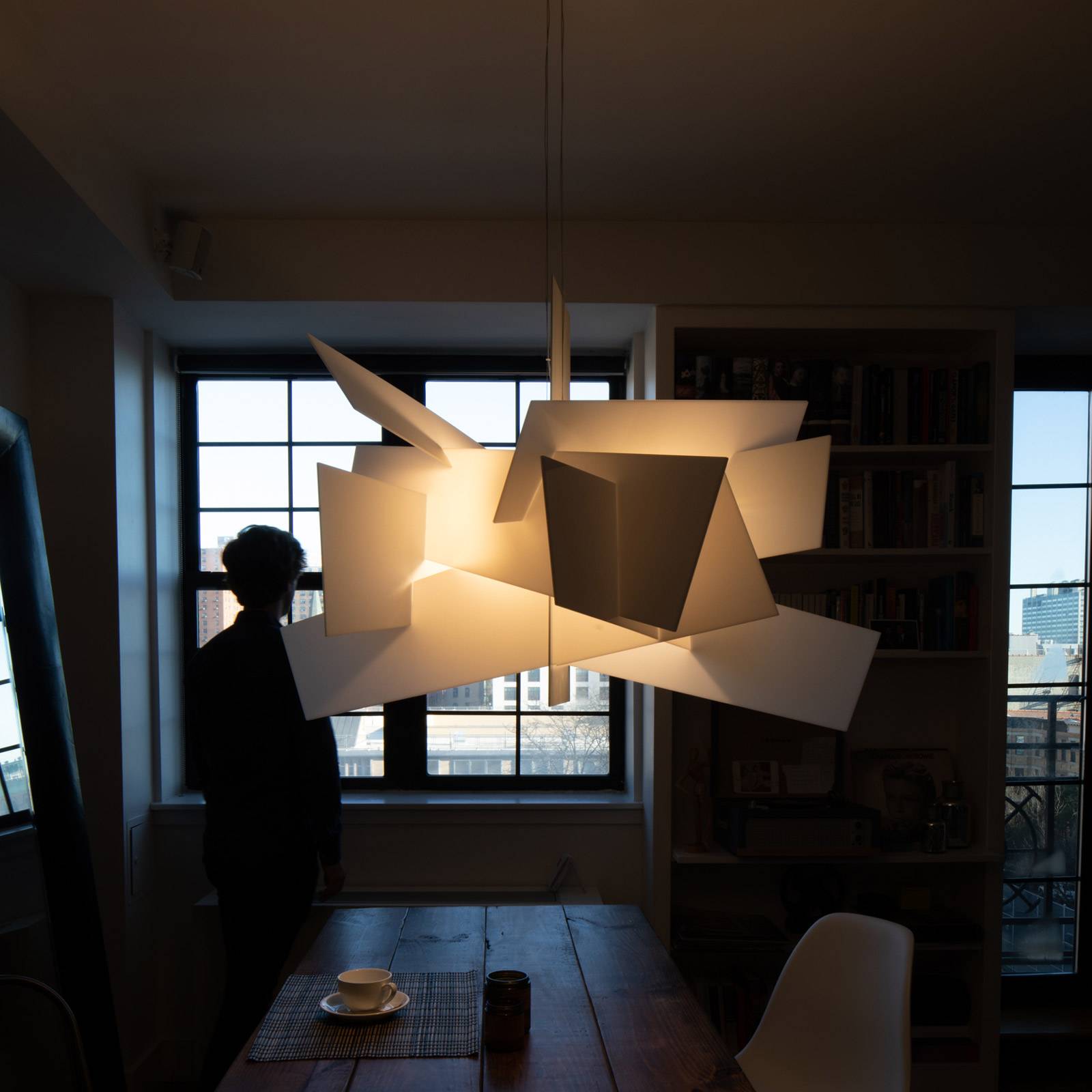Foscarini Big Bang żyrandol LED, biały, Ø 130cm