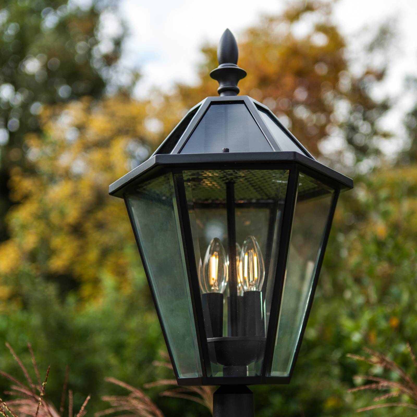 LUTEC LED-utomhuslampa för utomhusbruk LONDON, svart, höjd 227 cm, IP44