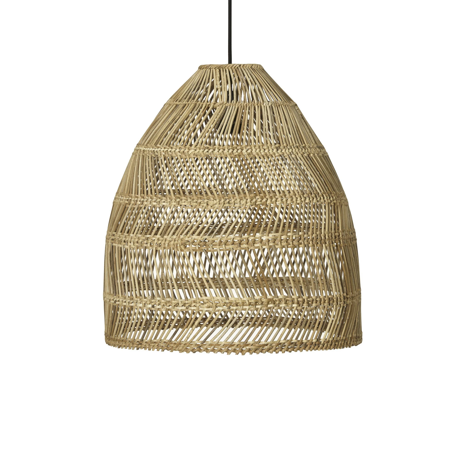 PR Home Εξωτερική κρεμαστή λάμπα Maja, ρατάν, Ø 36 cm, βύσμα, IP44