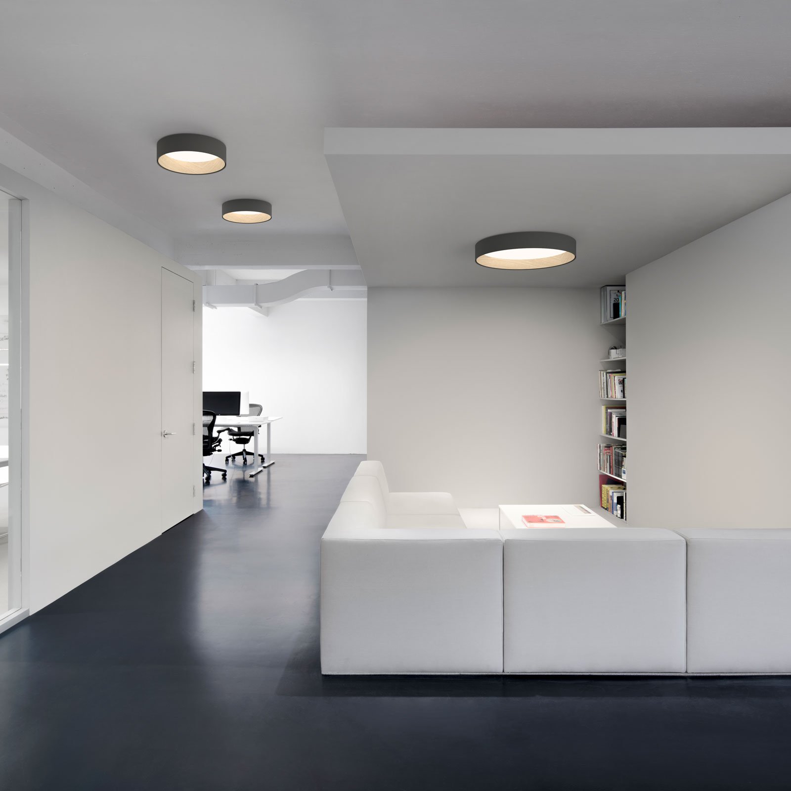 Duo 4870 LED-Deckenleuchte, grafit - Vibia Duo 4870 LED-Deckenleuchte, grafit - Vibia