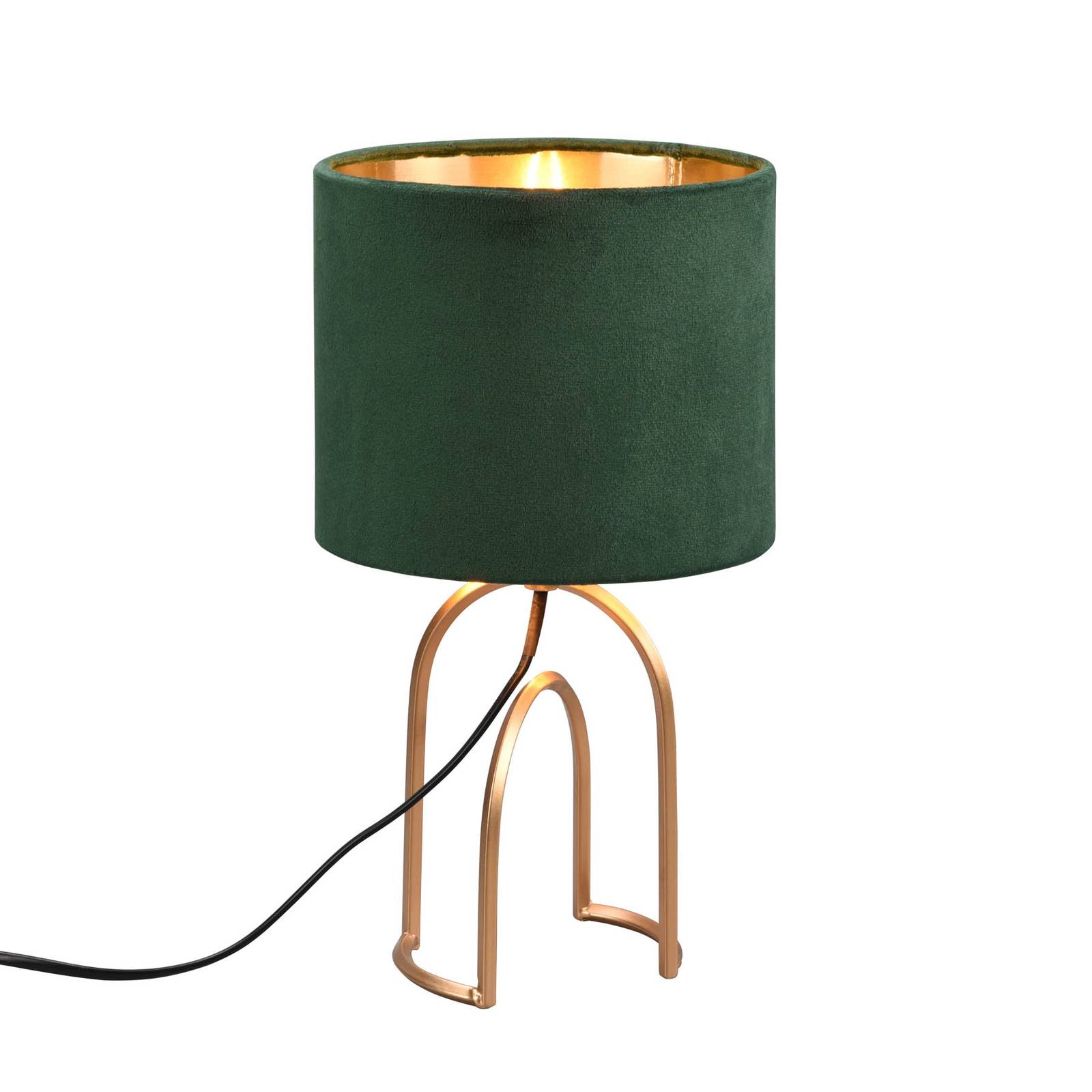 Grace asztali lámpa, Ø 18 cm, sötétzöld/arany