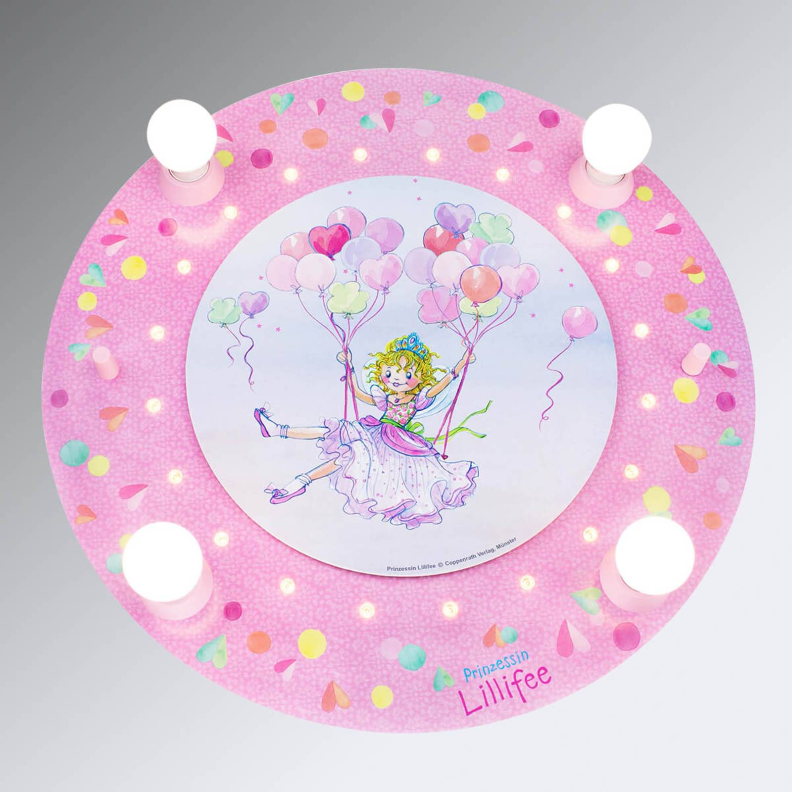 Deckenleuchte Prinzessin Lillifee mit LEDs rund