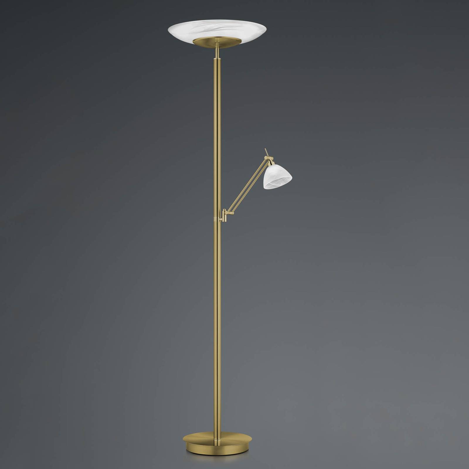 Lampa stojąca LED Findus 2-pkt. stary mosiądz