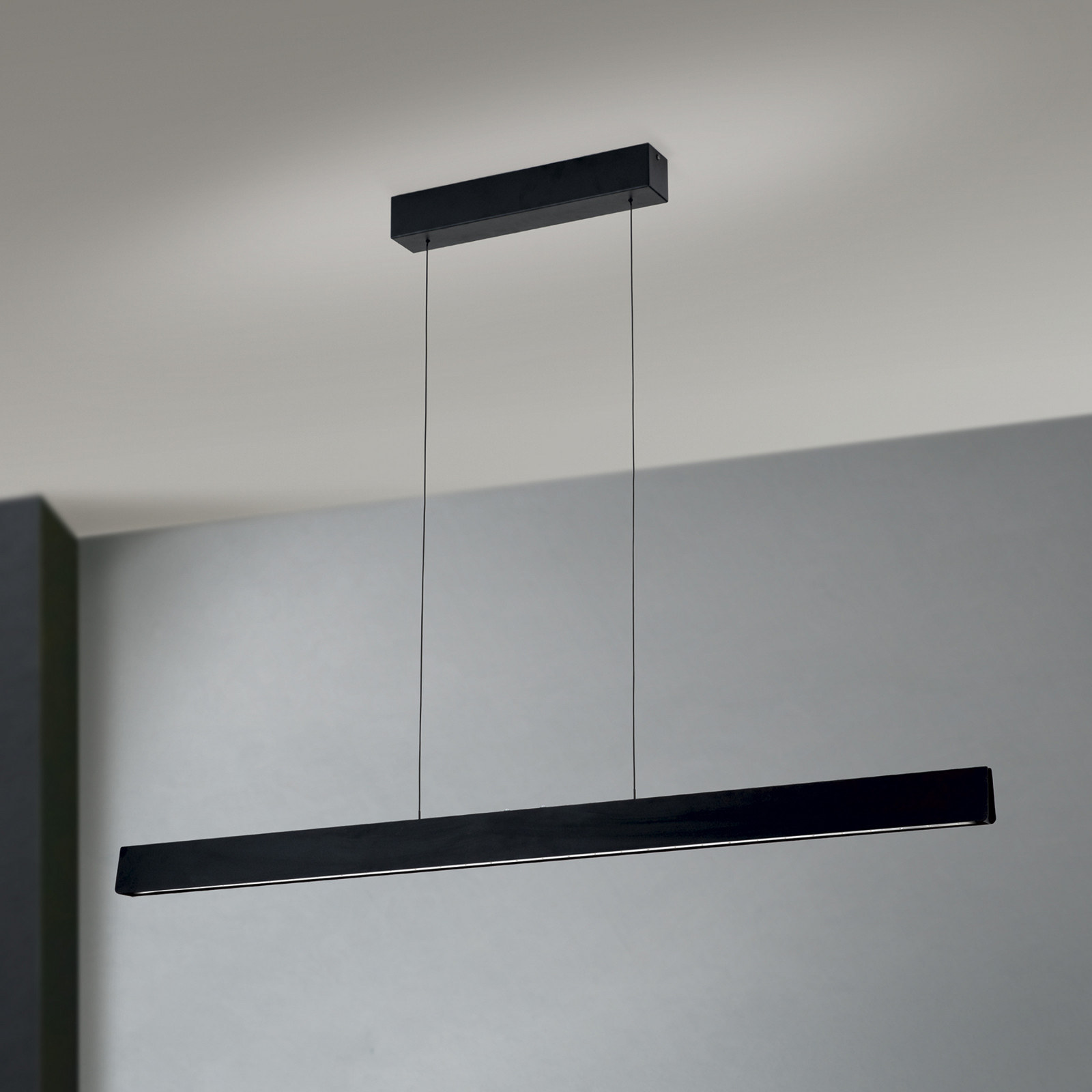 ORION Lampă suspendată cu LED Tara negru lungime 120 cm aluminiu/oțel - Camera de zi / sufragerie - modern - Metal