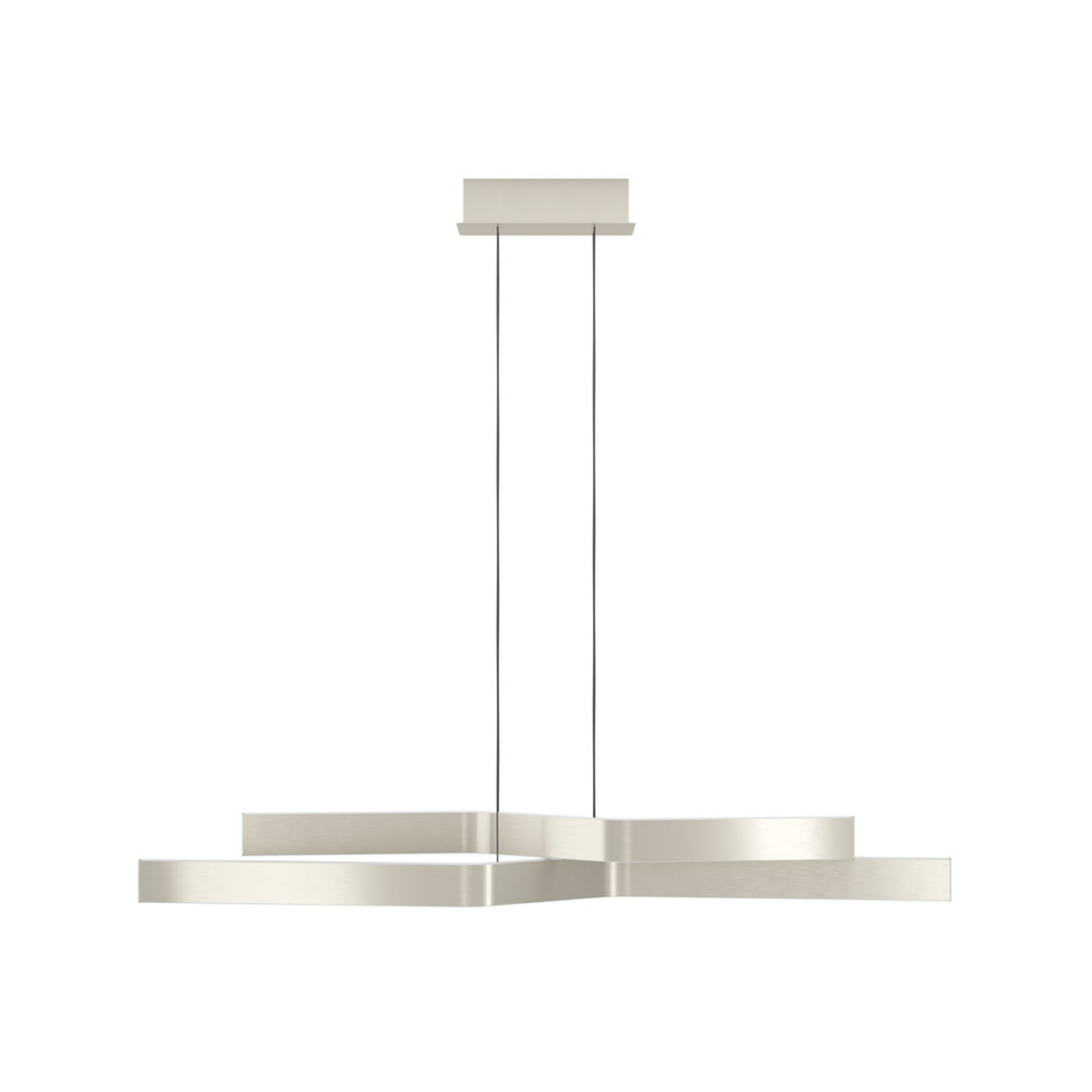 EGLO LED hanglamp PLAYITAS, nikkel, 120 cm, 2-lamps, CCT EGLO LED hanglamp PLAYITAS, nikkel, 120 cm, 2-lamps, CCT