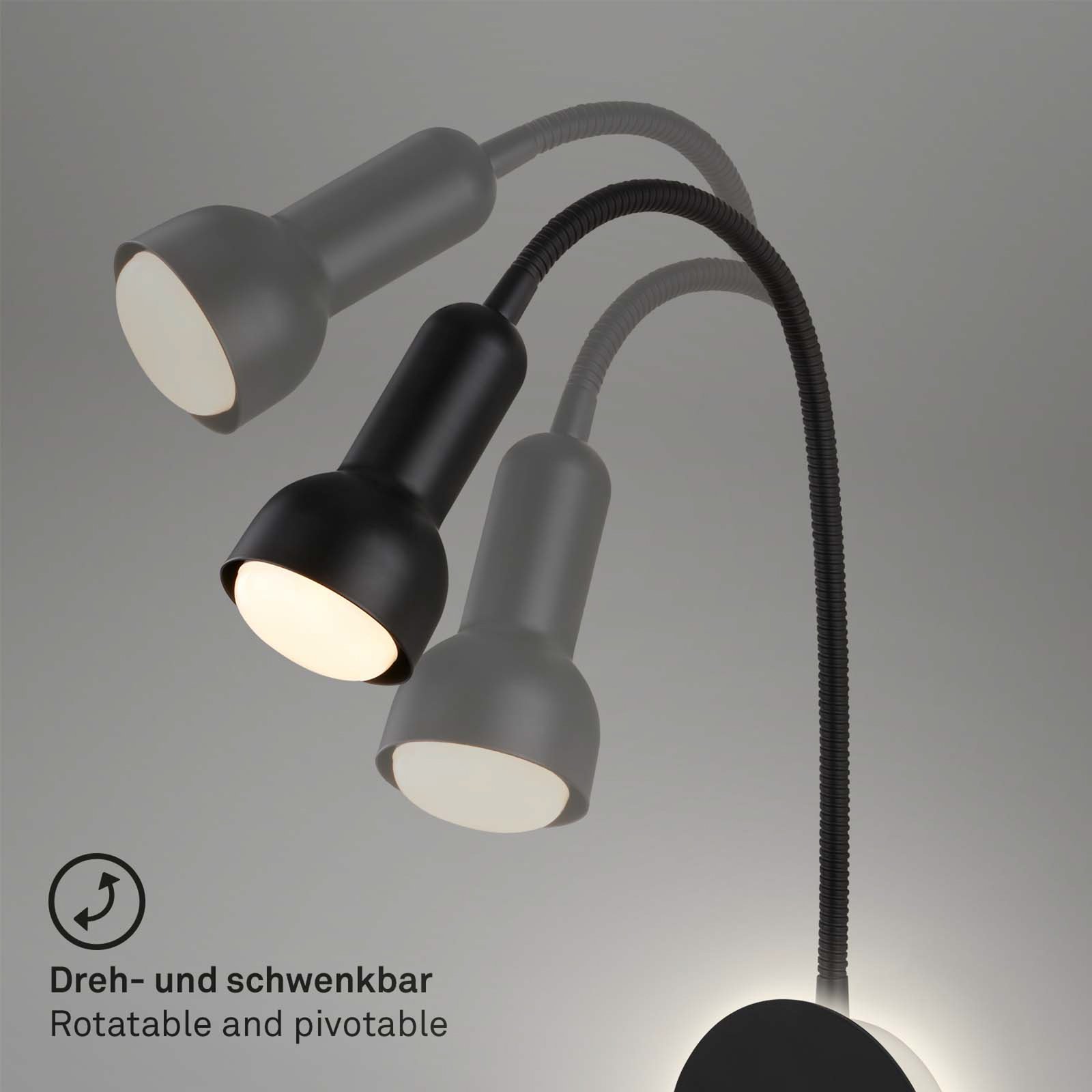 LED-Wandlampe 2178015 Double-Switch, schwarz