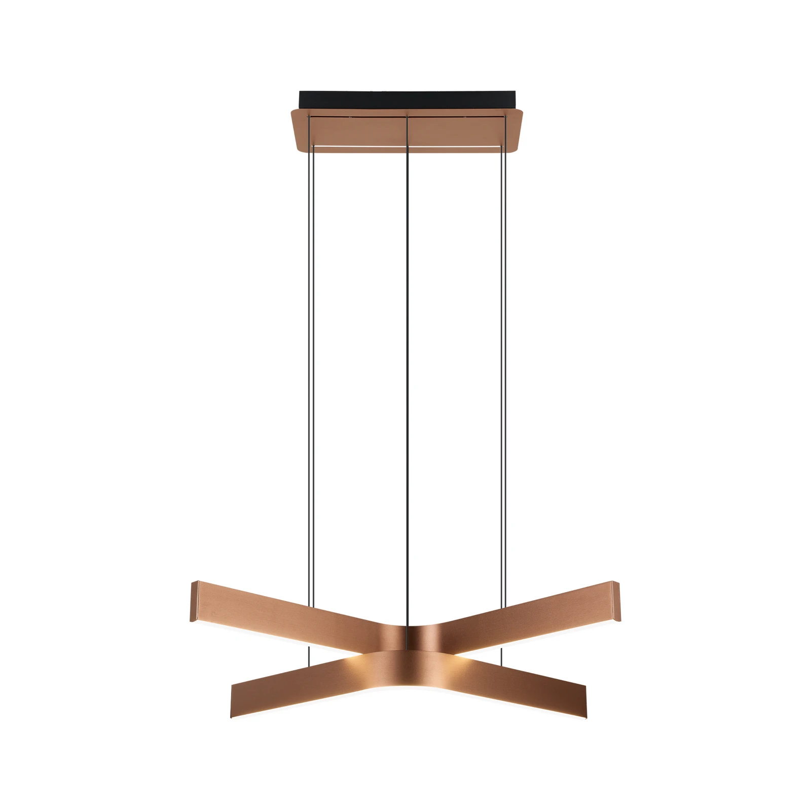 LED inteligentní závěsné světlo Folcino-Z, bronzová barva, 64 cm, CCT