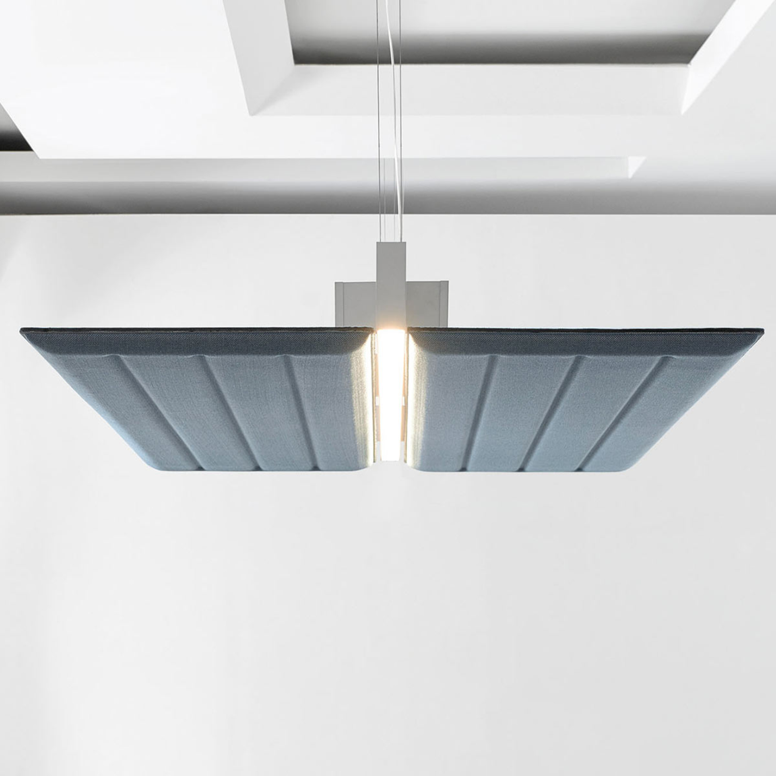Luceplan Diade lampa wisząca pozioma 120cm błękit