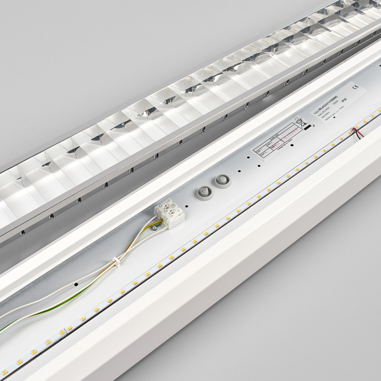 LED raster-opbouwverl voor kantoren, 33 W, 3.000 K