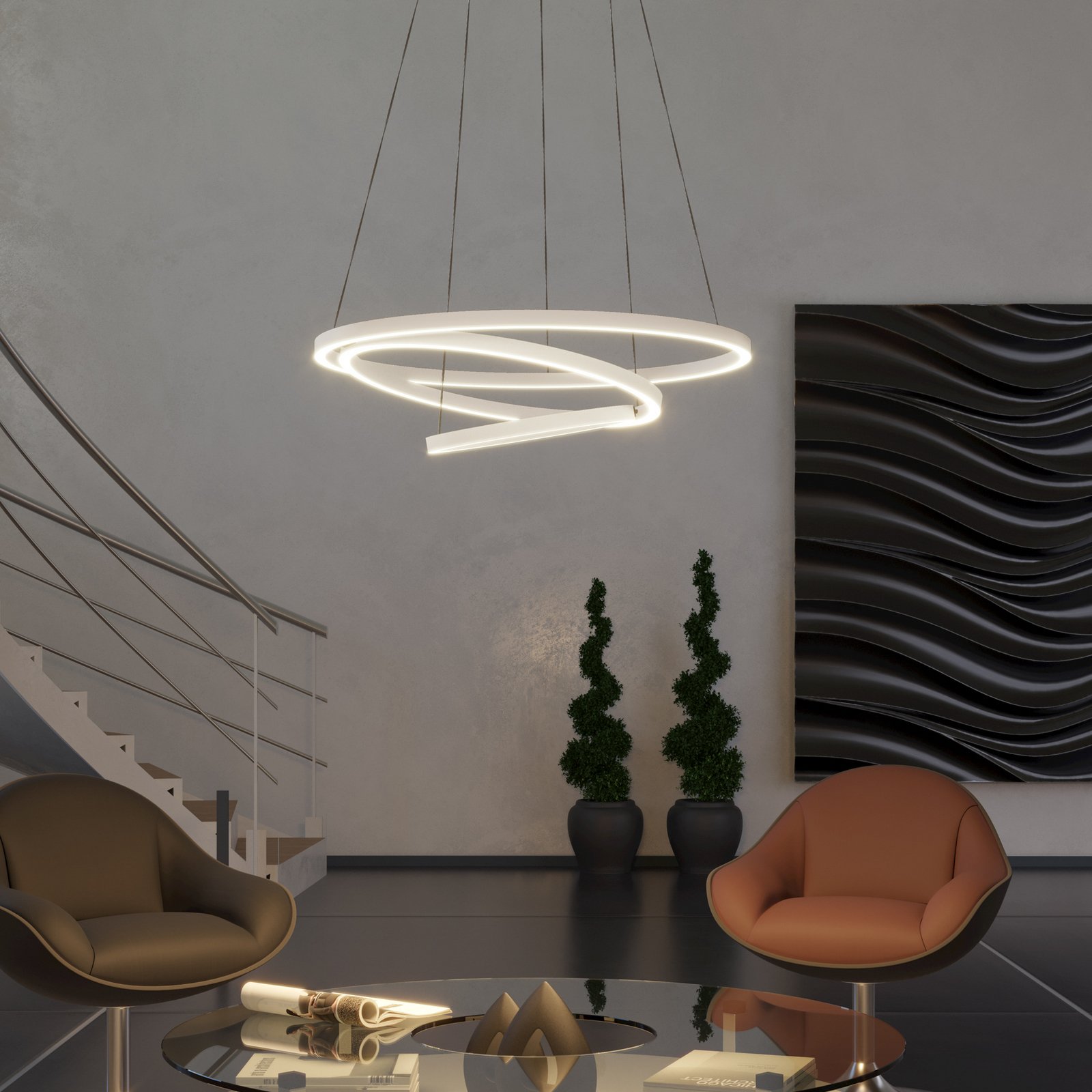 EGLO connect Lobinero-Z LED hanging light, white