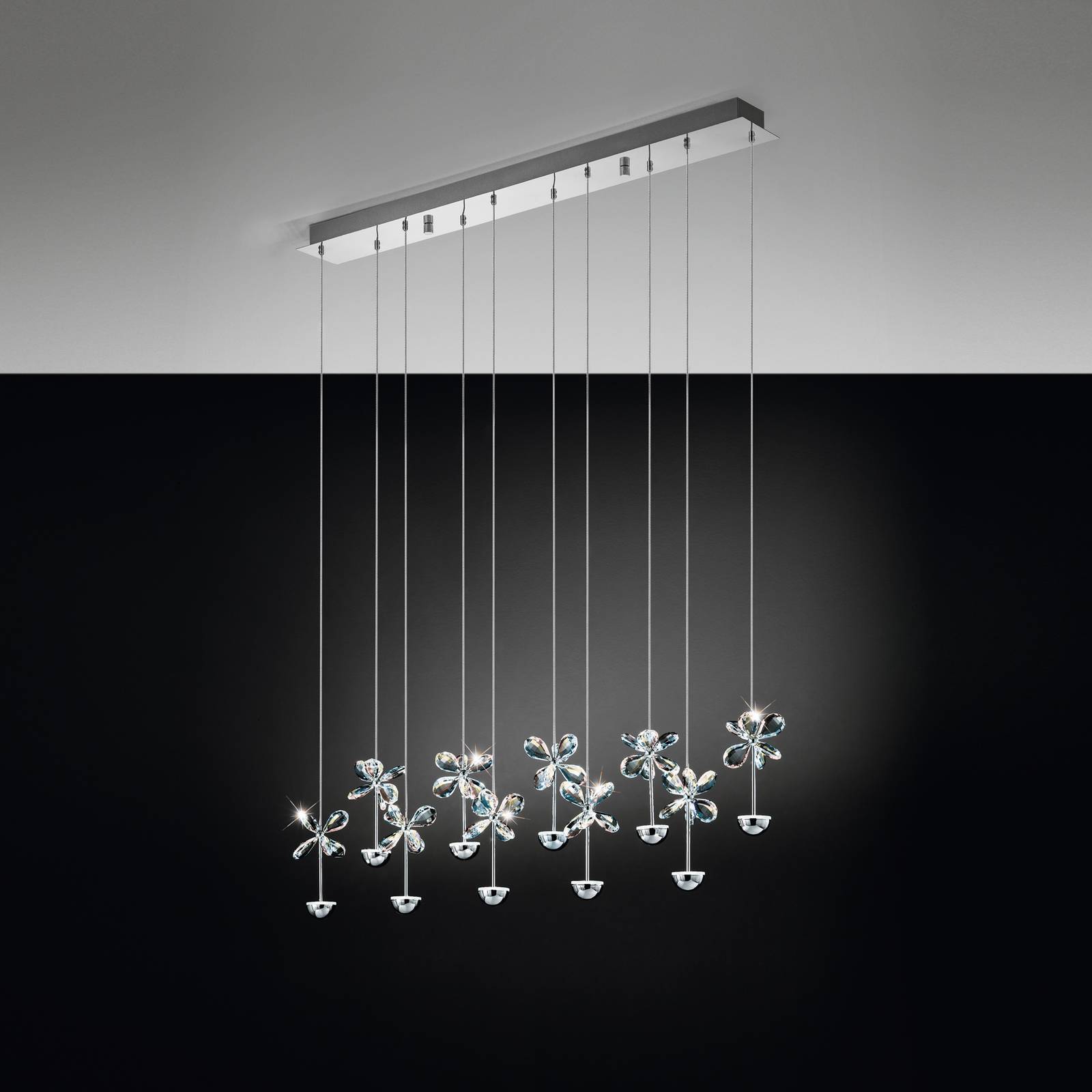 EGLO Stars Of Light LED-Pendel Pianopoli, chrom, długość 87 cm