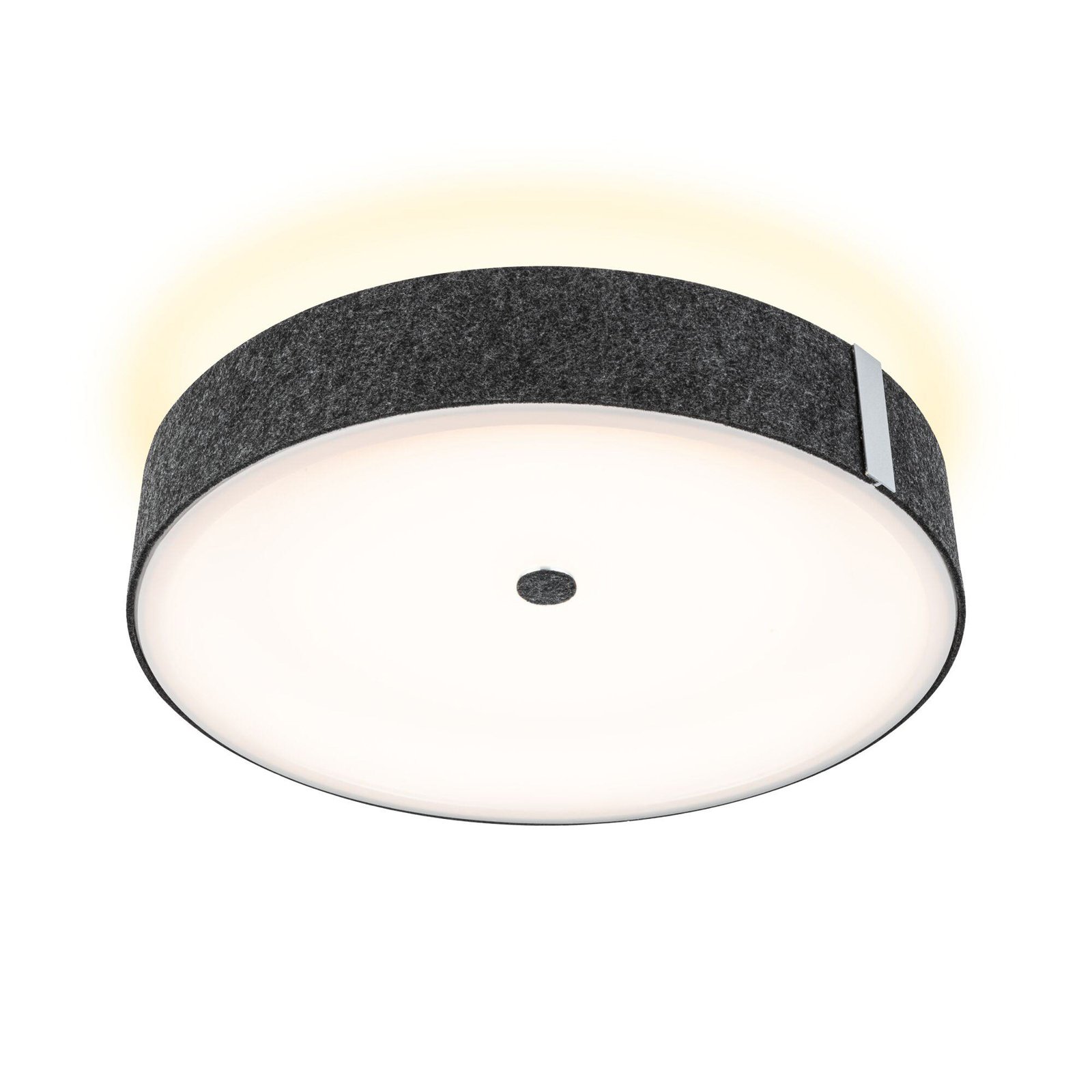 Paulmann LED лампа за таван Malika, антрацит, филц, 3-степенно затъмняване