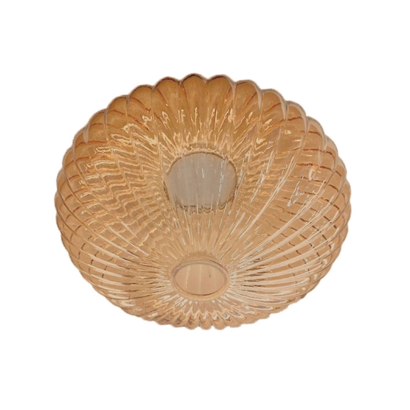  Mexlite Mexlite Bloeba Ceiling Lamp, ø 30 Cm, Black/amber, Glass 
