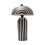 KARE Strisce table lamp, black and white, paper, height 48 cm