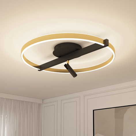 Lucande Matwei lampa sufitowa LED, mosiądz