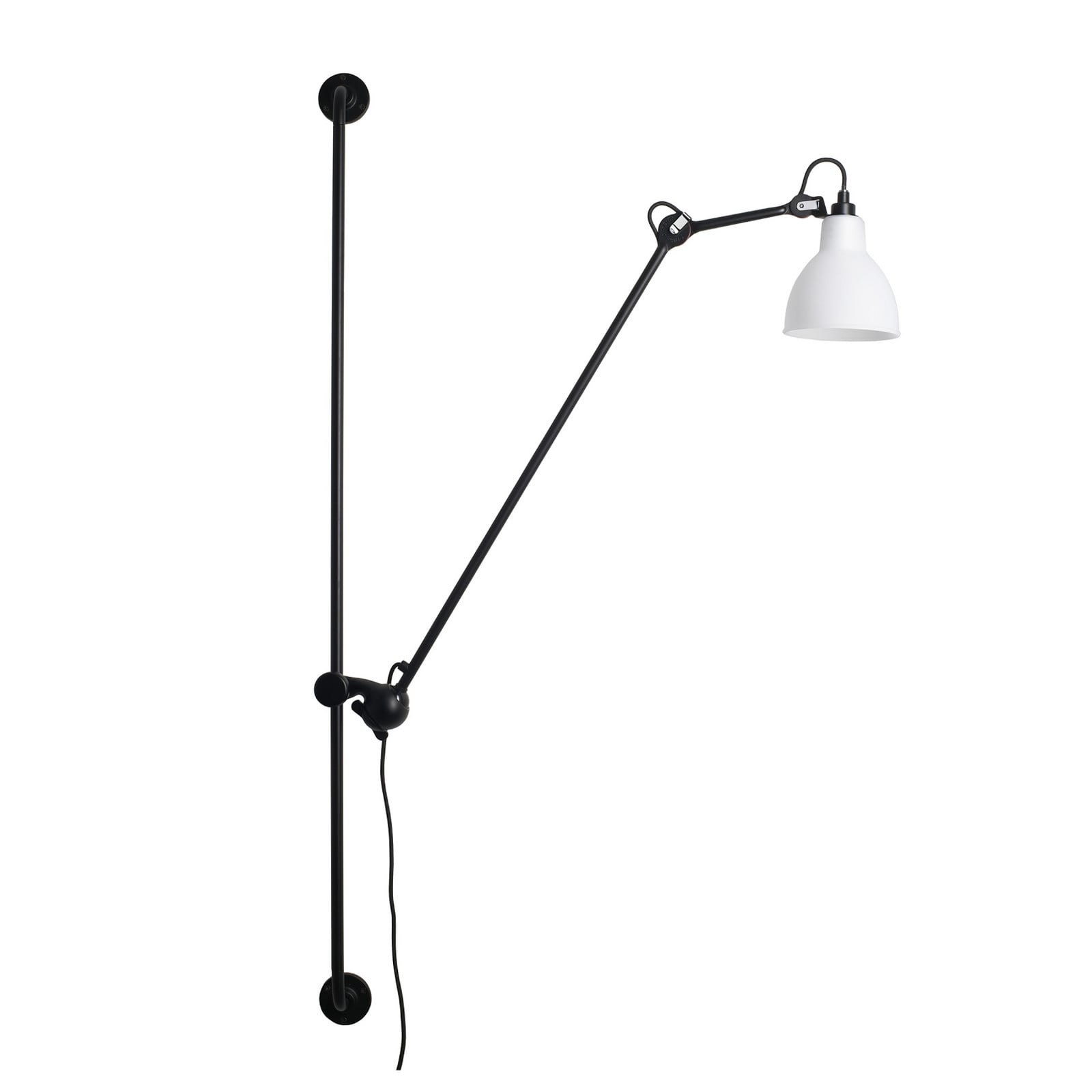 214 Væglampe Round sort/hvid polycarbonat 214 Round Lampe Gras - Stue - Design - Metal - Med én lyskilde