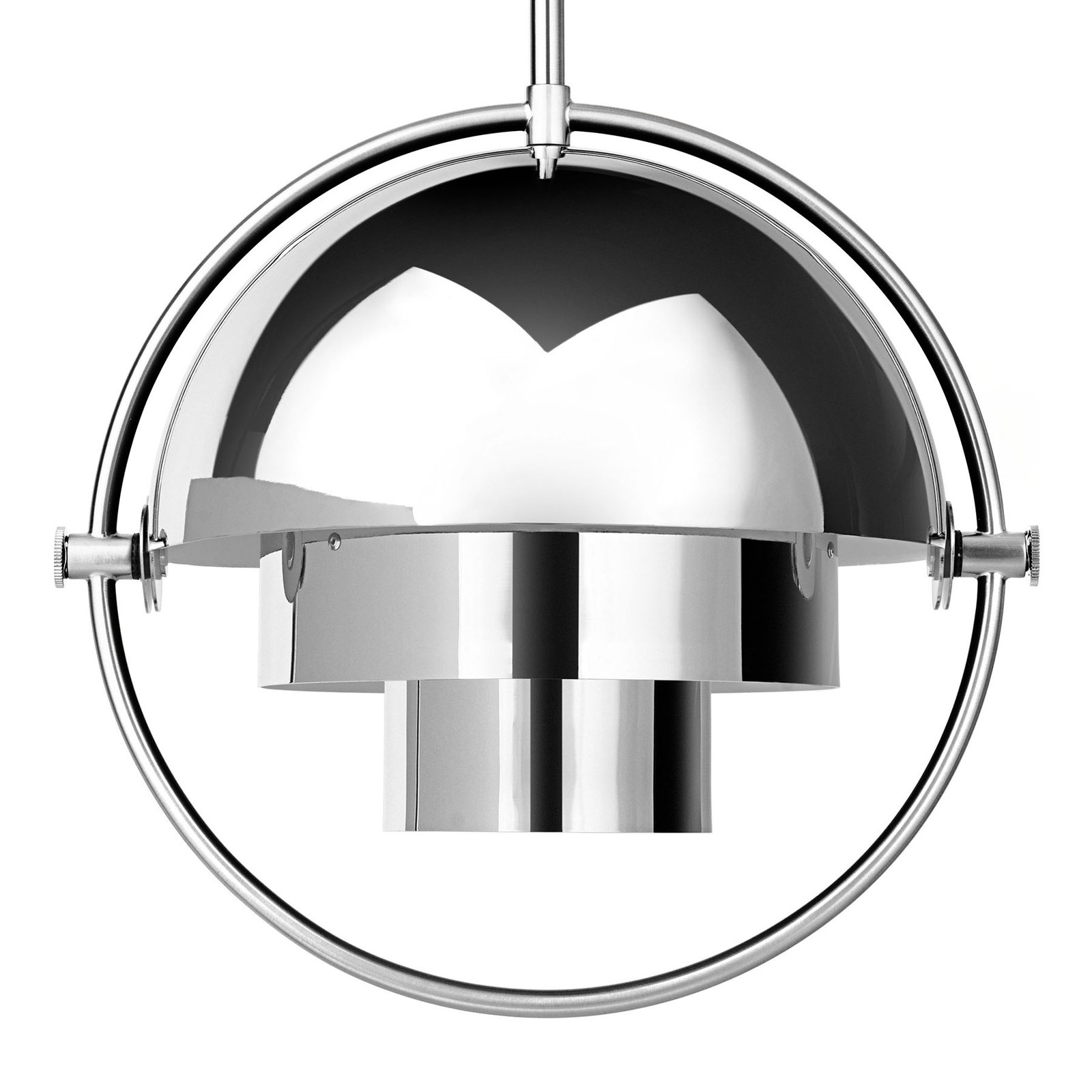 GUBI Multi-Lite hanglamp 25,5 cm chroom/chroom