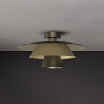 Plafonieră Plato, titan/auriu, metal, Ø 38 cm, E27