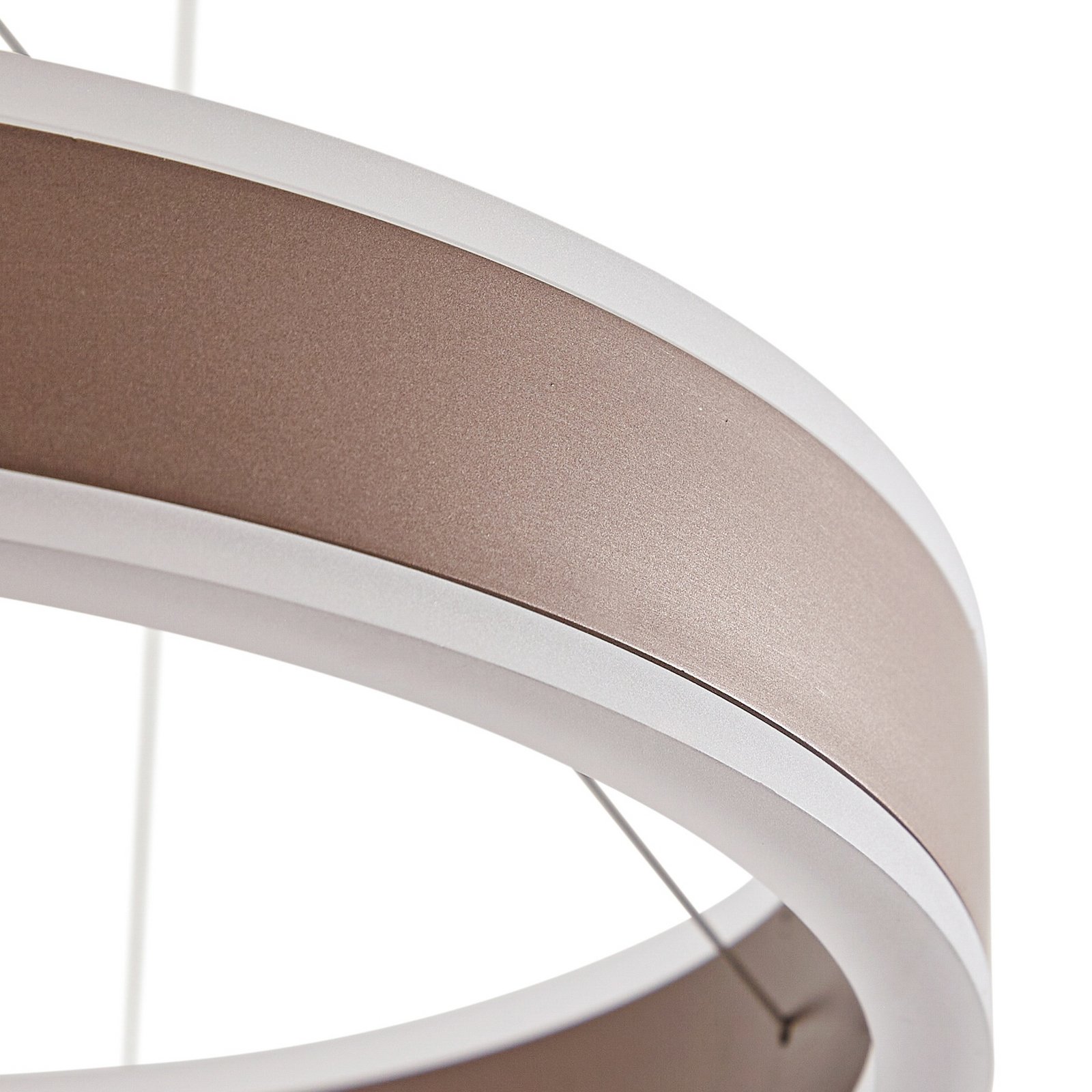 Kolo LED-riippuvalaisin, 3-lamppuinen, ruskea, himmennettävä - Lucande