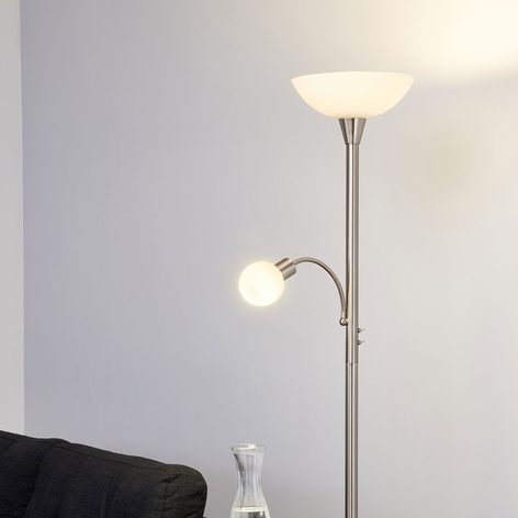 Elaina - 2-lichts LED-vloerlamp , mat nikkel