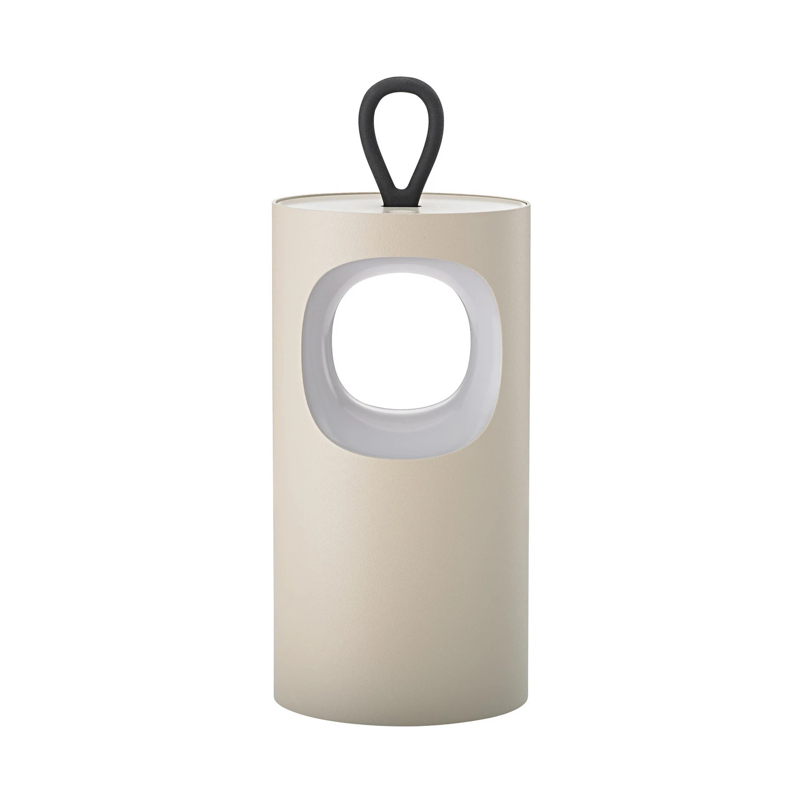 LED tafellamp Lunari, beige, 16 cm, metaal, CCT IP44