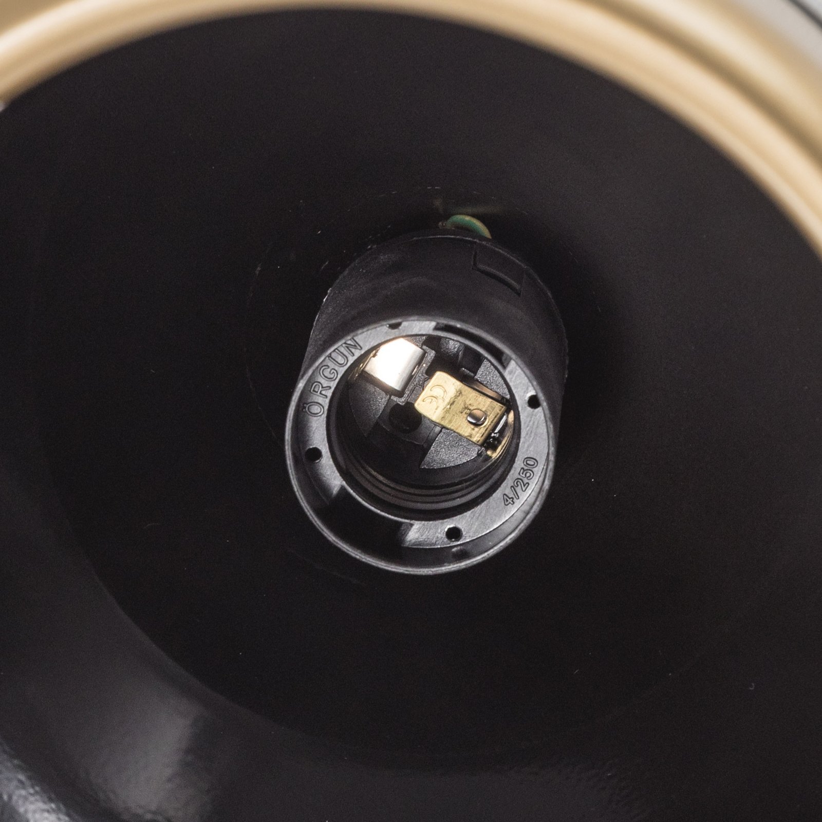 Hanglamp Yildo, 1-lamp, zwart/goud, metaal, Ø 17 cm Hanglamp Yildo, 1-lamp, zwart/goud, metaal, Ø 17 cm