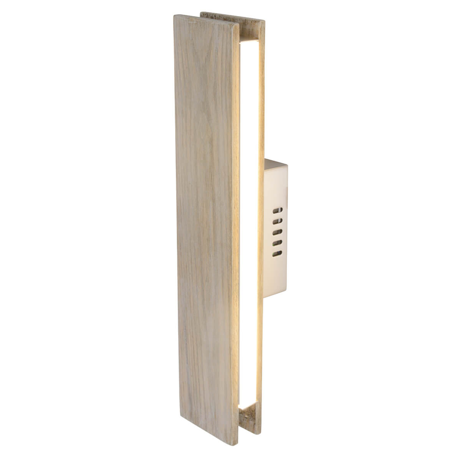 Näve Leona LED wall lamp made of wood, for Living / Dining Room, metal, wood, acrylic, 8 W, energy efficiency: A+, W: 37.5 cm, H: 8 cm