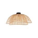 Lindby ceiling light Ilajus, Ø 62 cm, natural bamboo