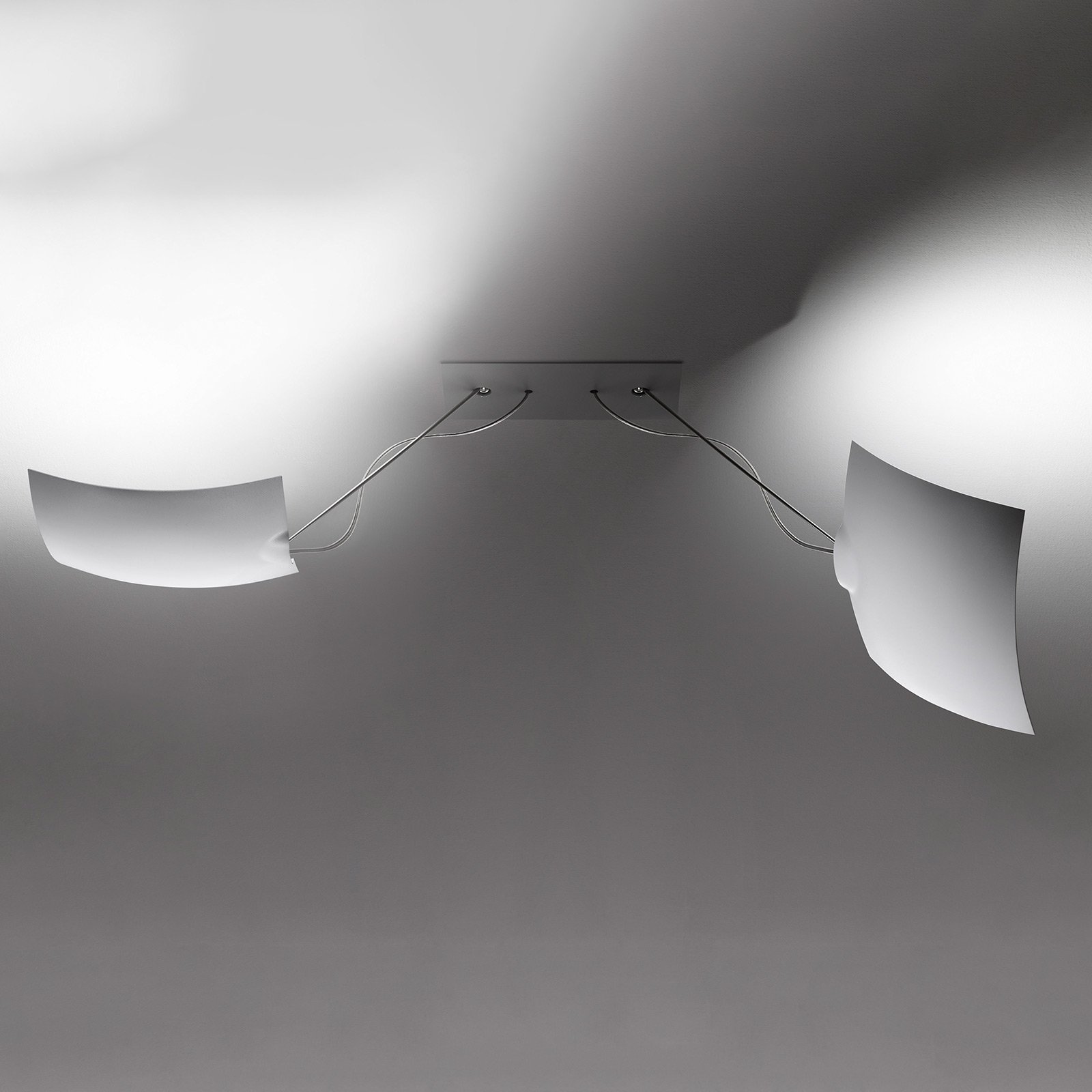Ingo Maurer 2x18x18 LED ceiling light, 2-bulb