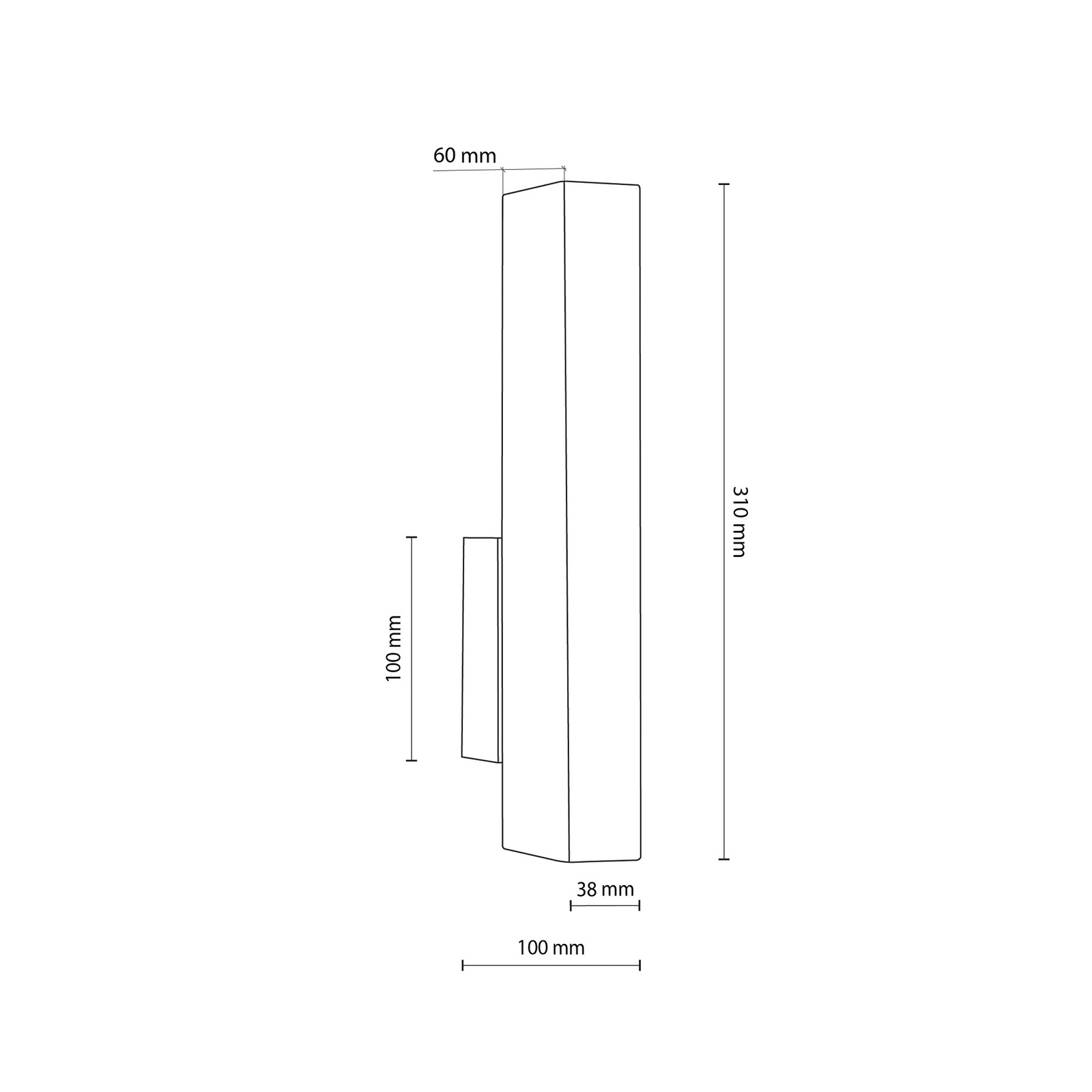 LED-vägglampa i trä Teo, valnöt, 31 cm, 3000 K