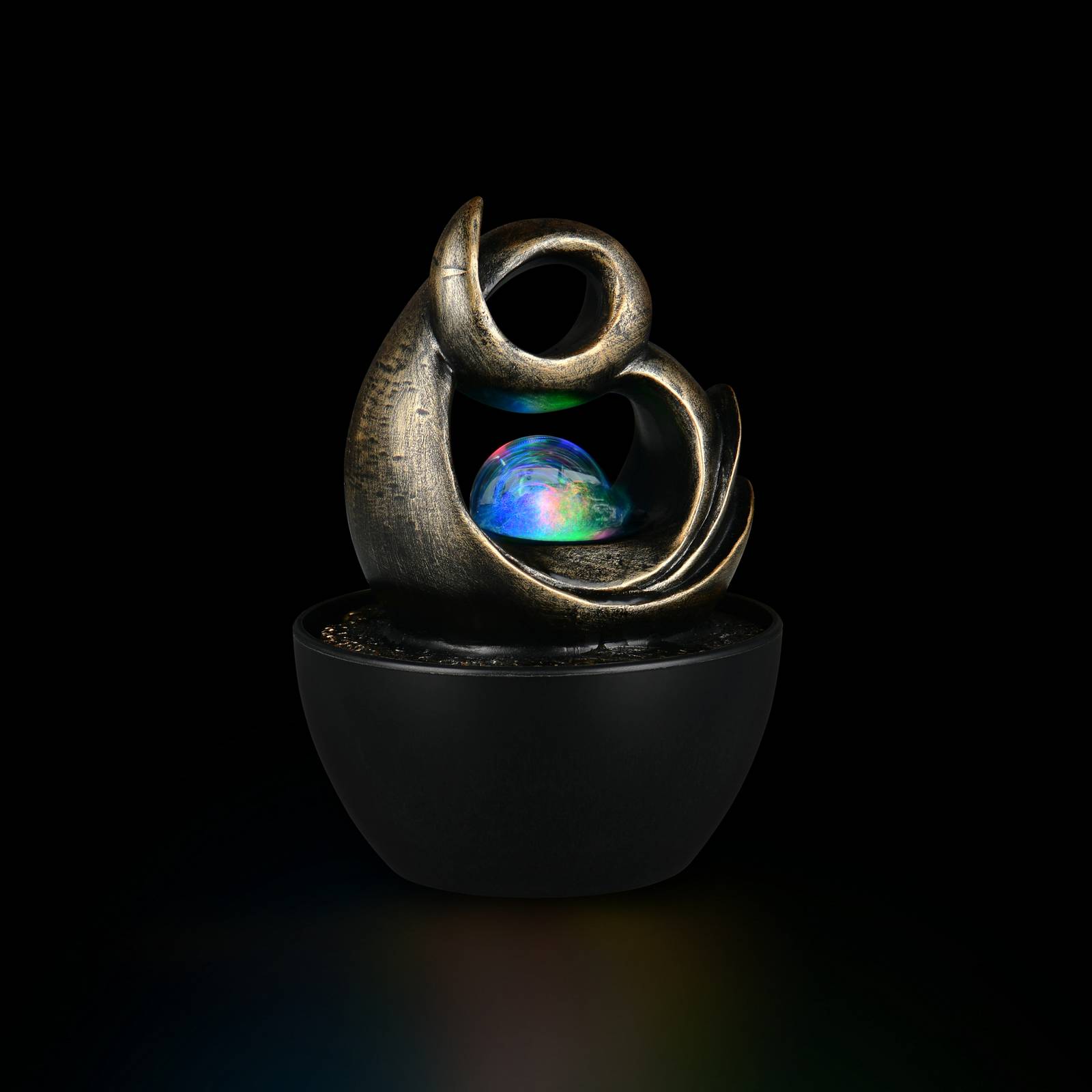  Reality Leuchten Led-tischleuchte Luma, Braun, Höhe 19 Cm, Kunstharz, Rgb Usb 
