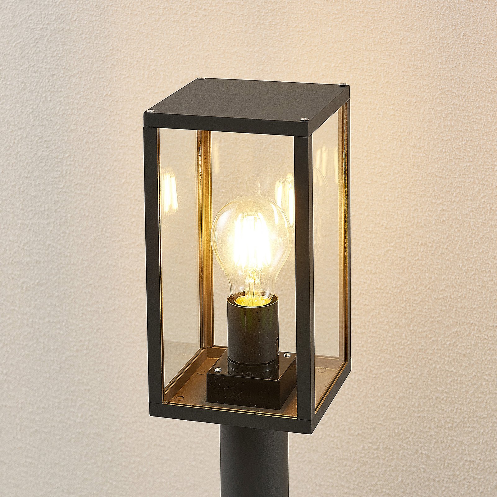 Lindby Filimon veilampe, mørkegrå, E27