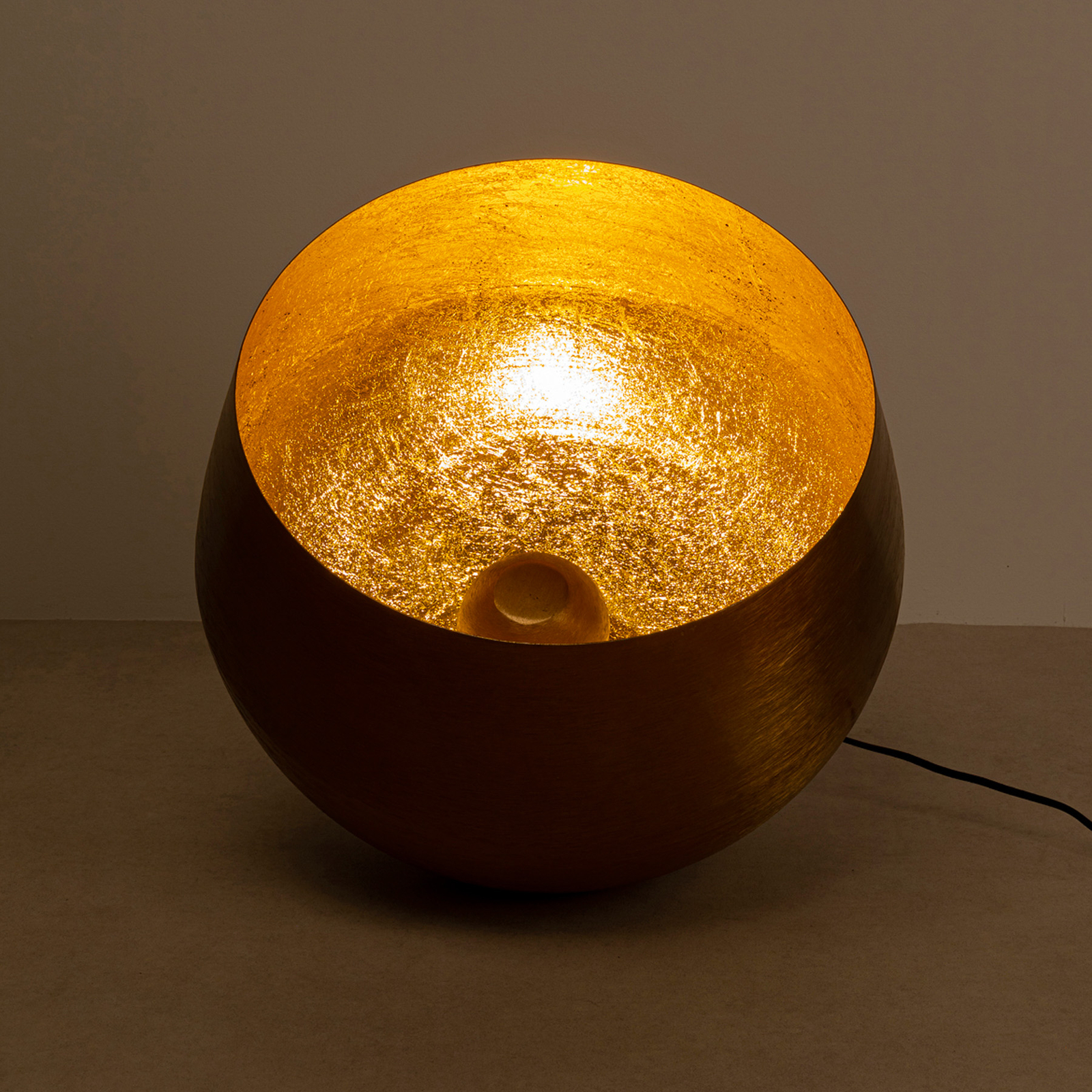 KARE Apollon golvlampa, guld, Ø 50 cm