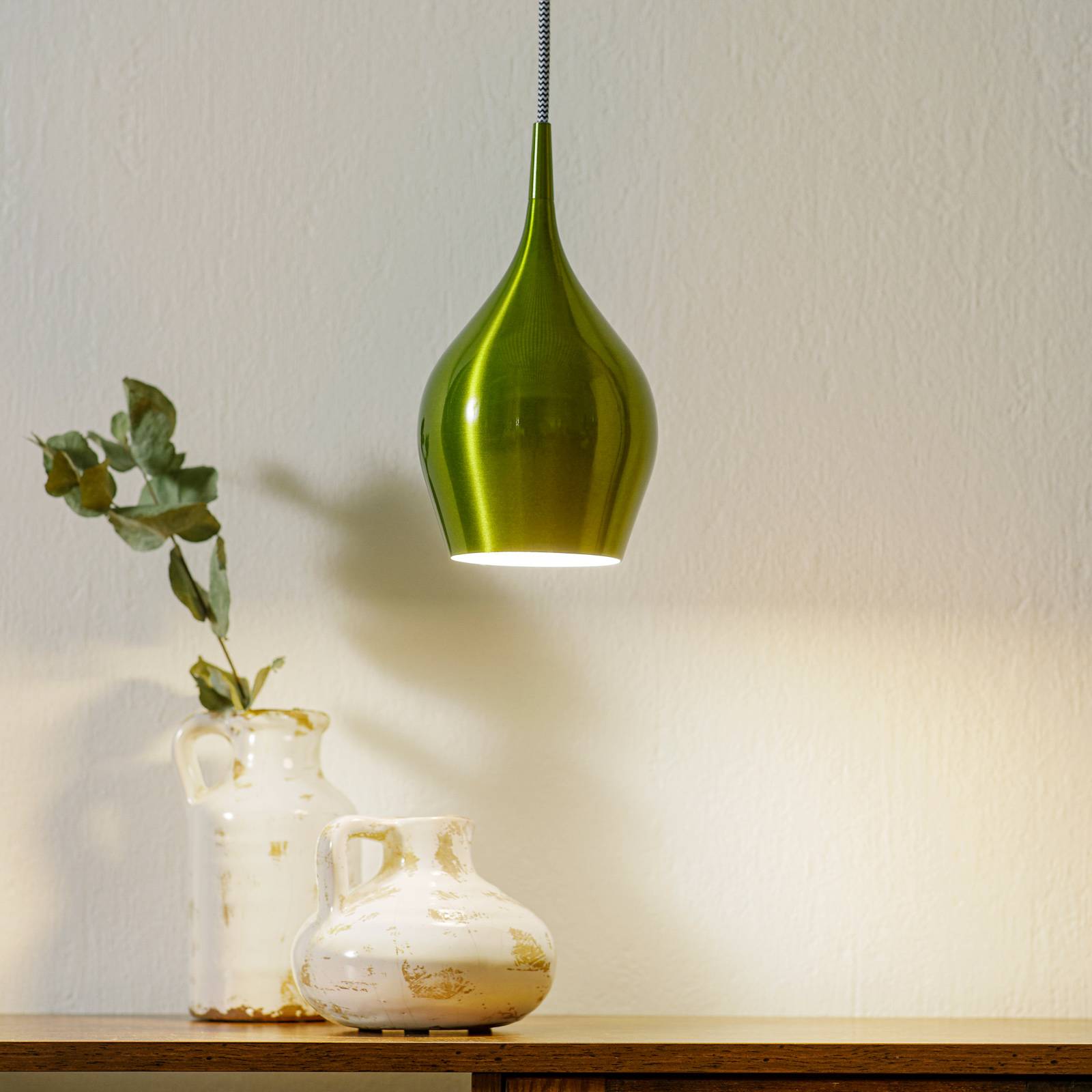Photos - Chandelier / Lamp Searchlight Vibrant hanging light Ø 12 cm, green 