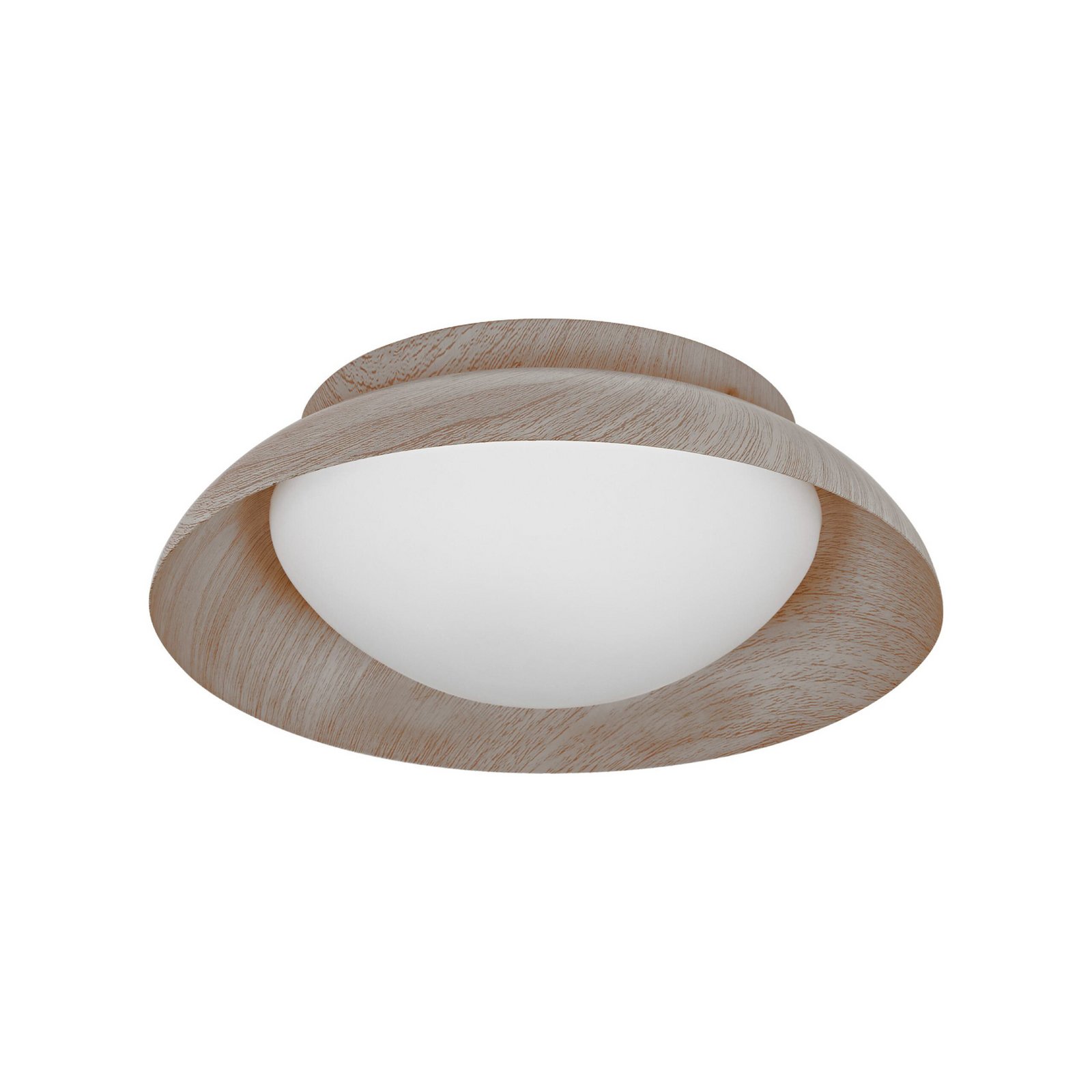 Lampa sufitowa OSRAM ORBIS Milan, drewno, Ø 31 cm, metal/szkło