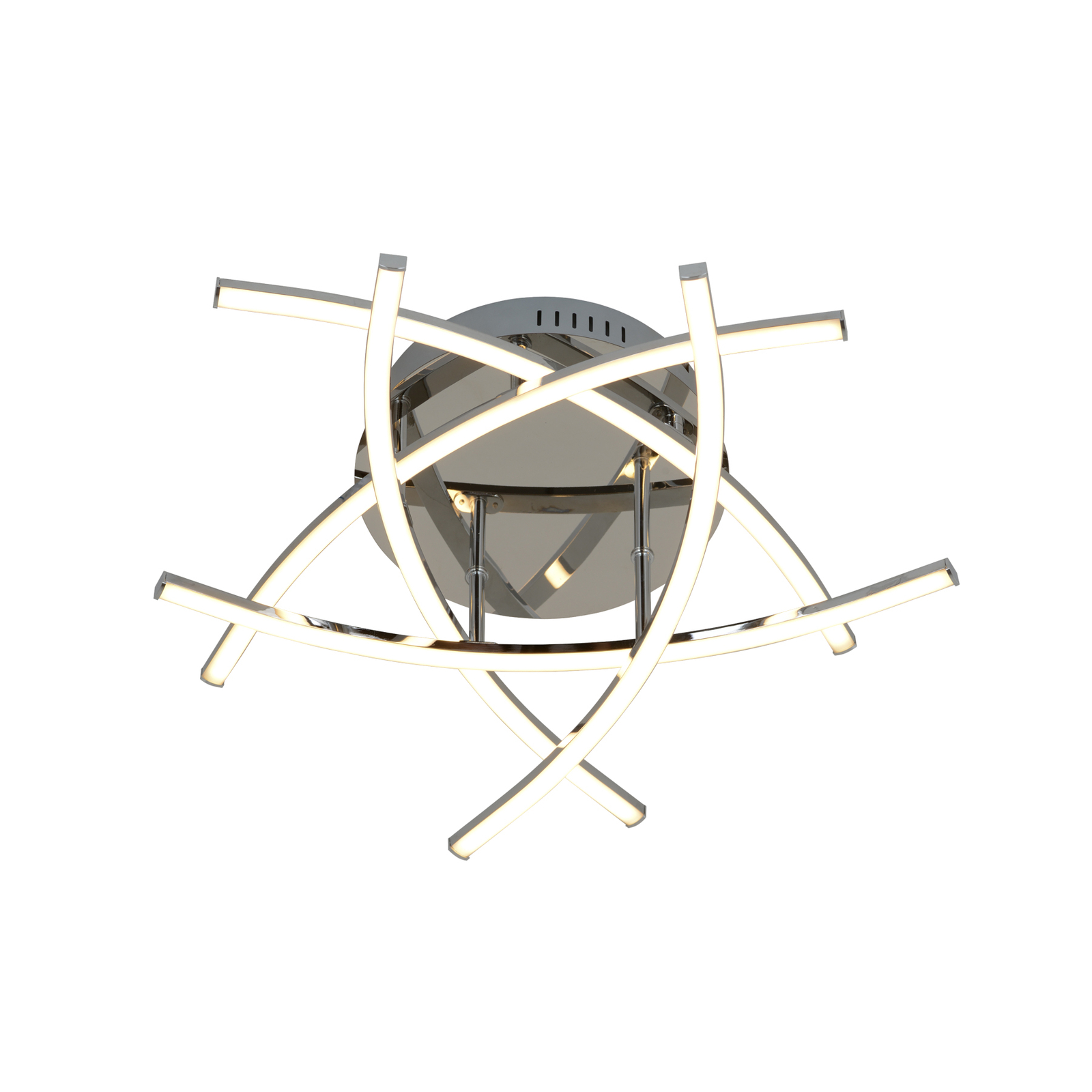 Lindby Flakira-LED-kattovalo, 5 lamppua, kromi