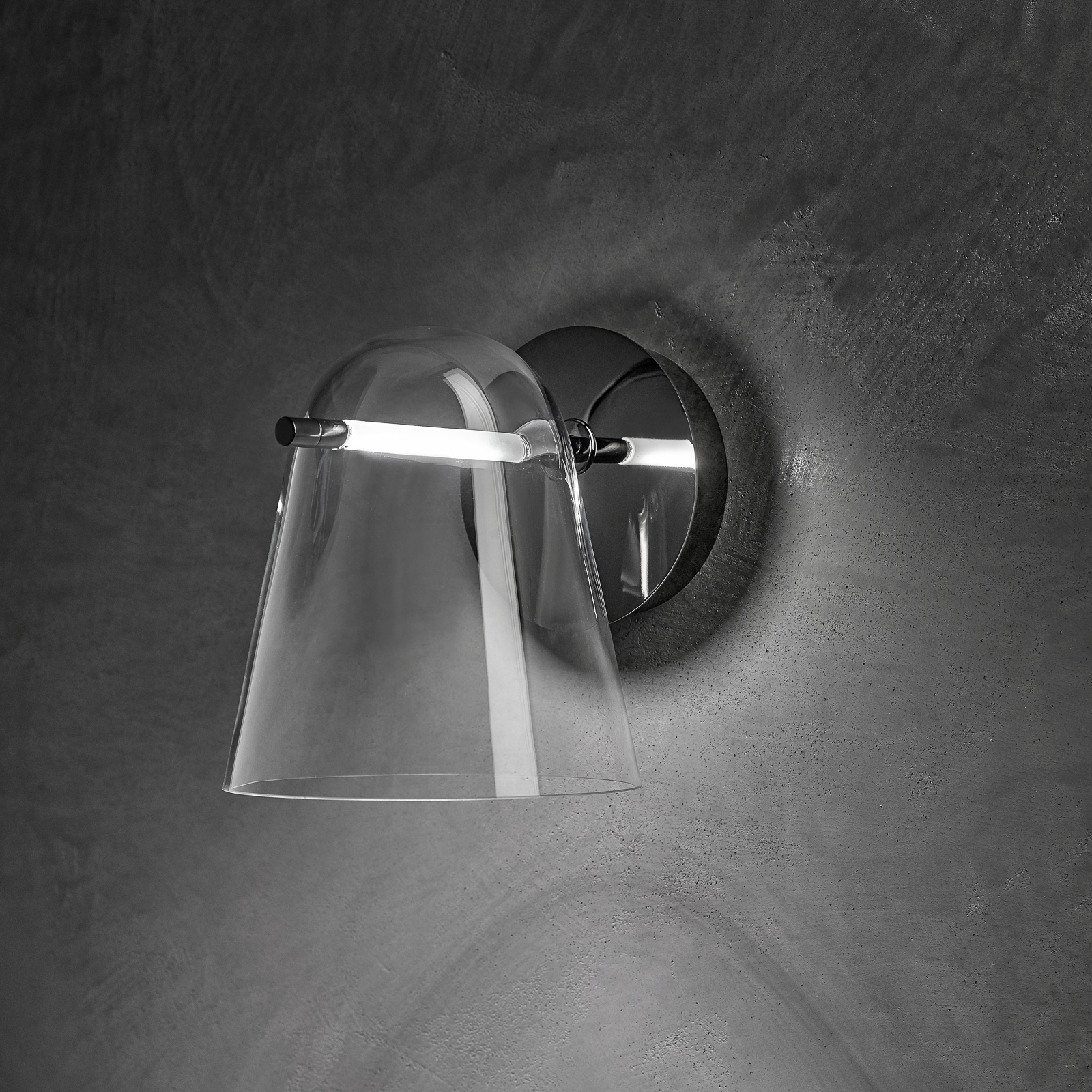 Prandina Sino W3 LED-Wandlampe klar