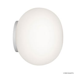 FLOS Mini Glo-Ball Specchio applique, bianco