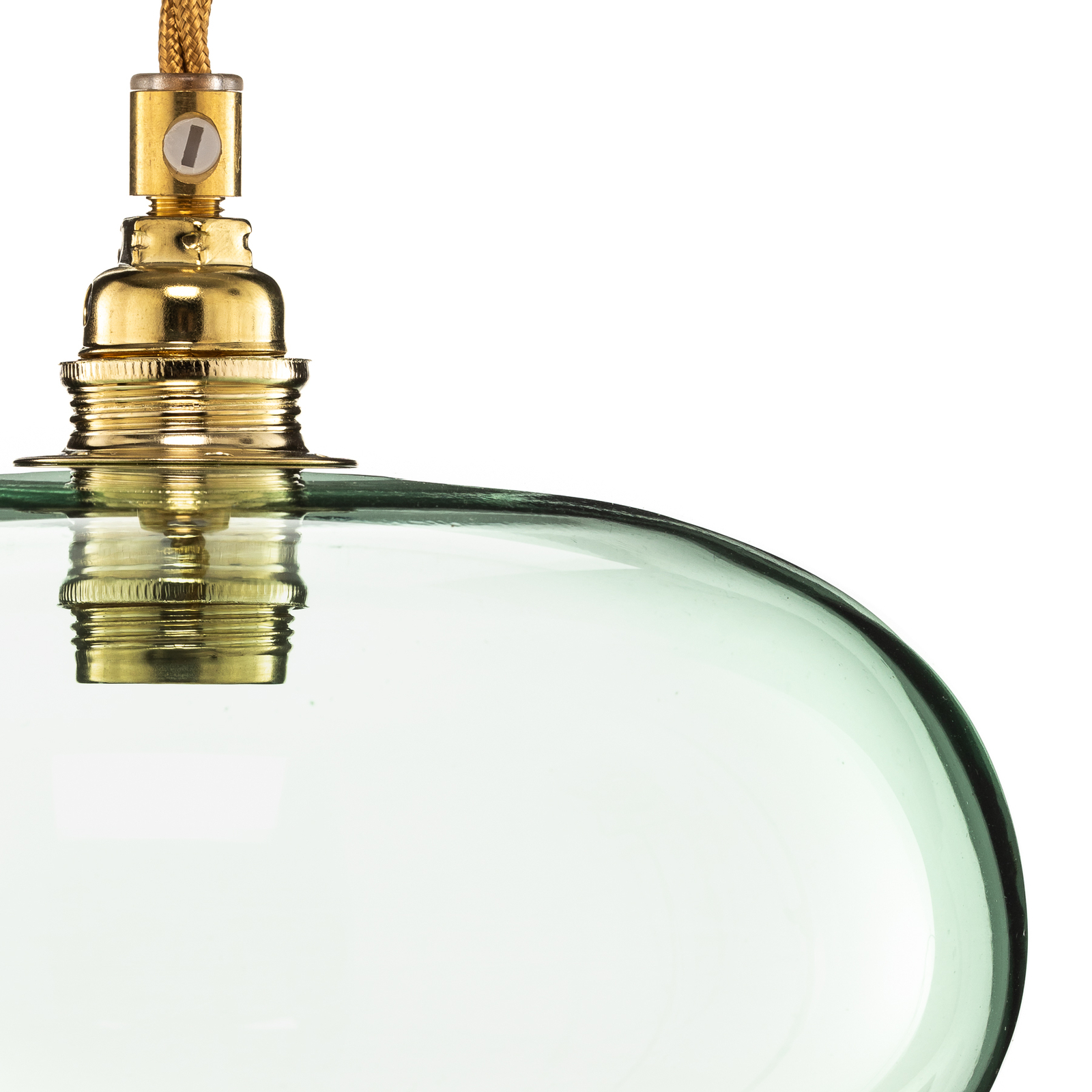 EBB & FLOW Horizon glass pendant light green Ø21cm