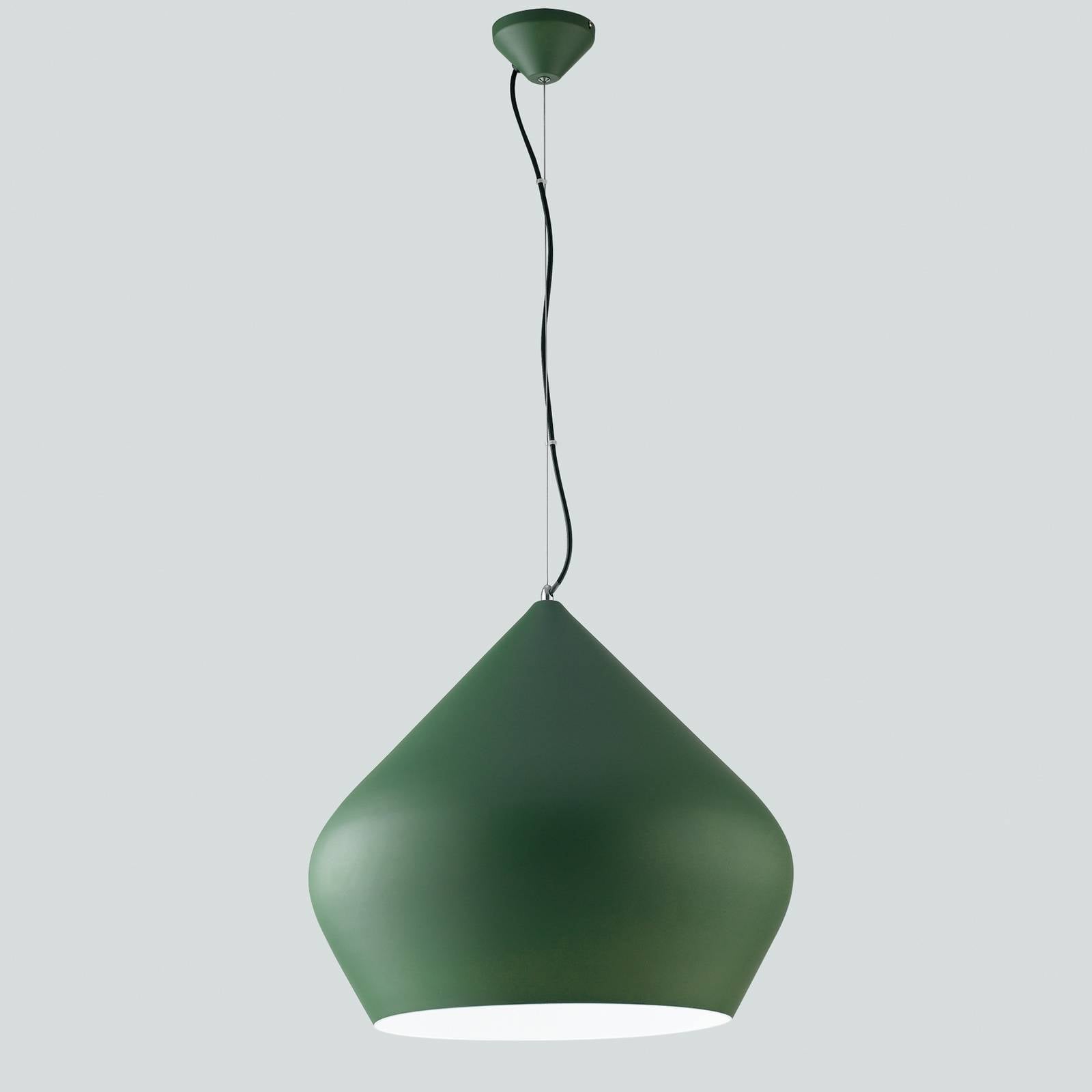 Luce Ambiente Design Hänglampa Tholos, grön/vit, Ø 52 cm, metall