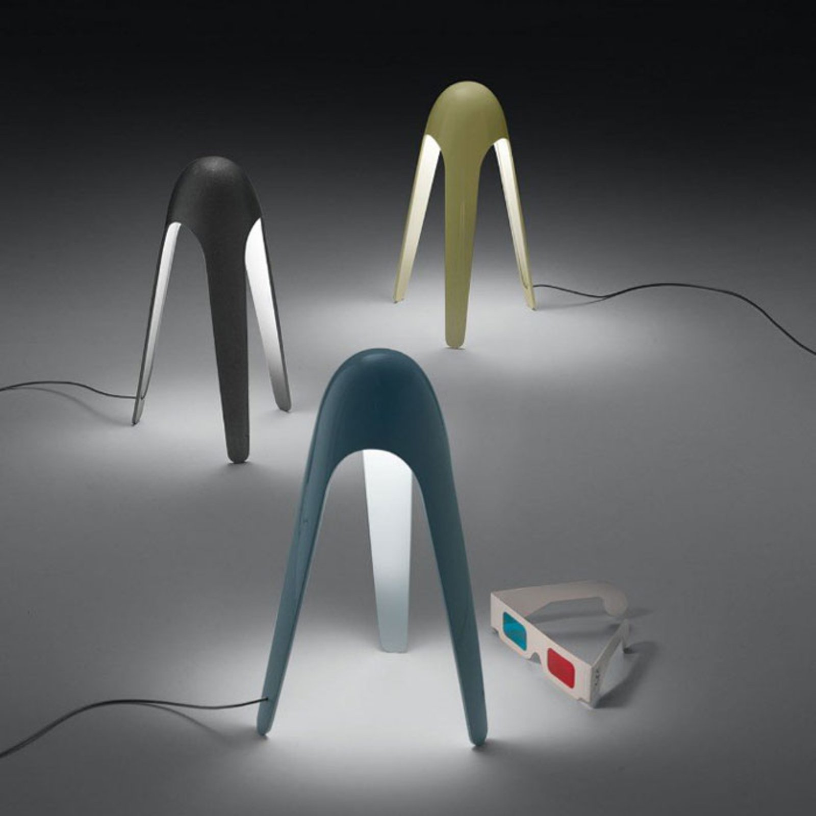Martinelli Luce Cyborg LED asztali lámpa, szürke